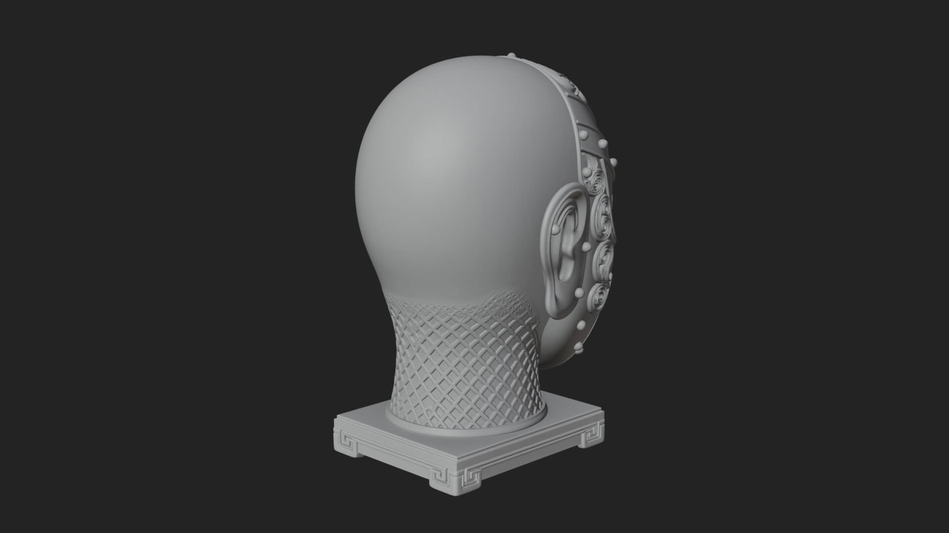 Opera Face Mask Statue Design 1 3D Print Model 3D Model