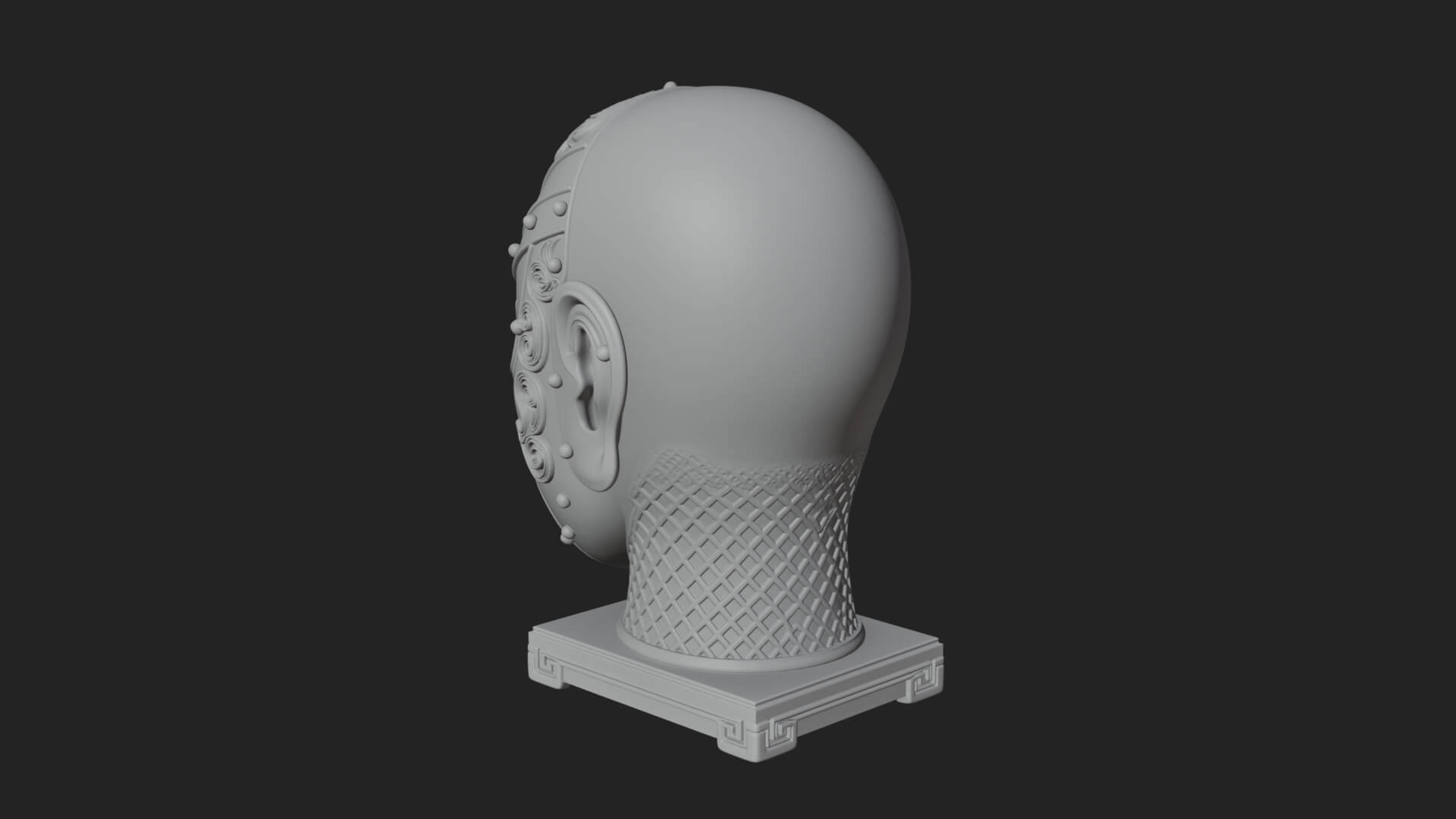 Opera Face Mask Statue Design 1 3D Print Model 3D Model