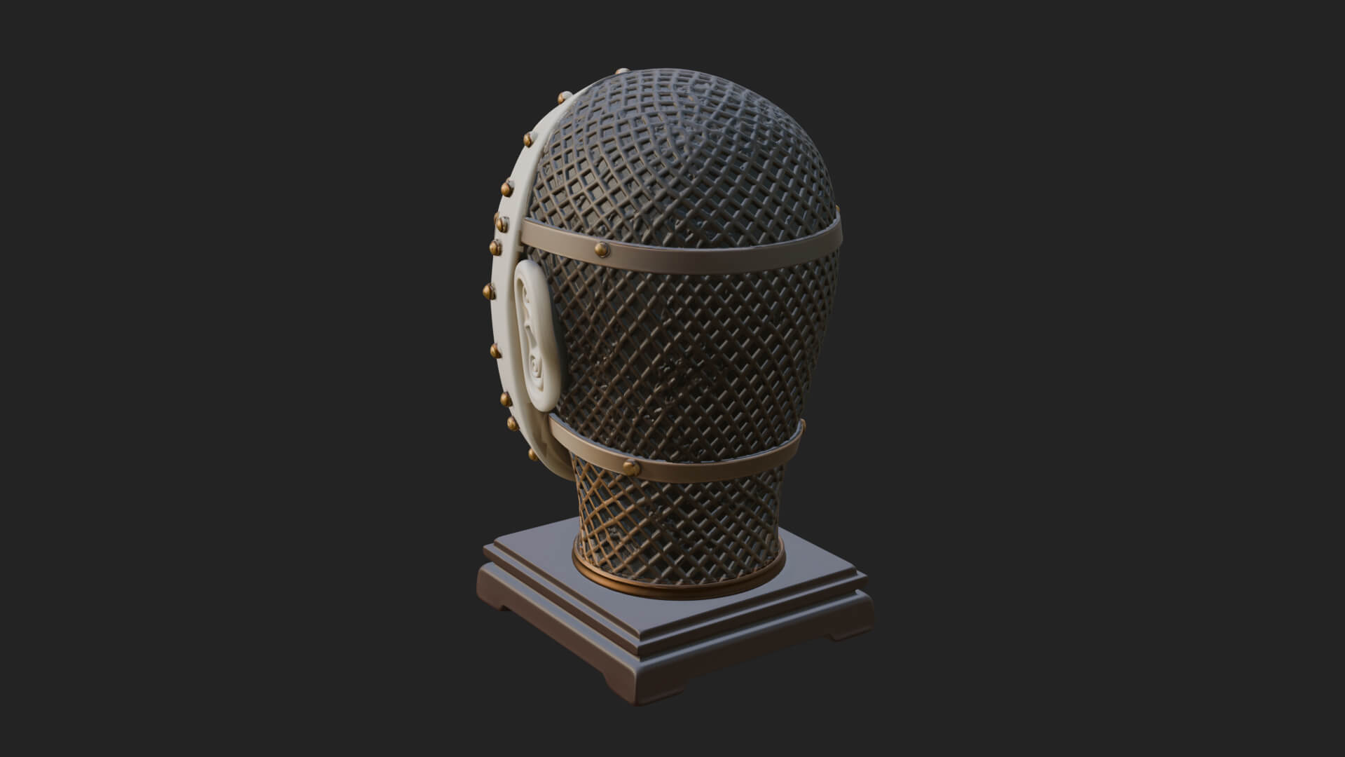 Opera Face Mask Statue Design 2 3D Print Model 3D Model