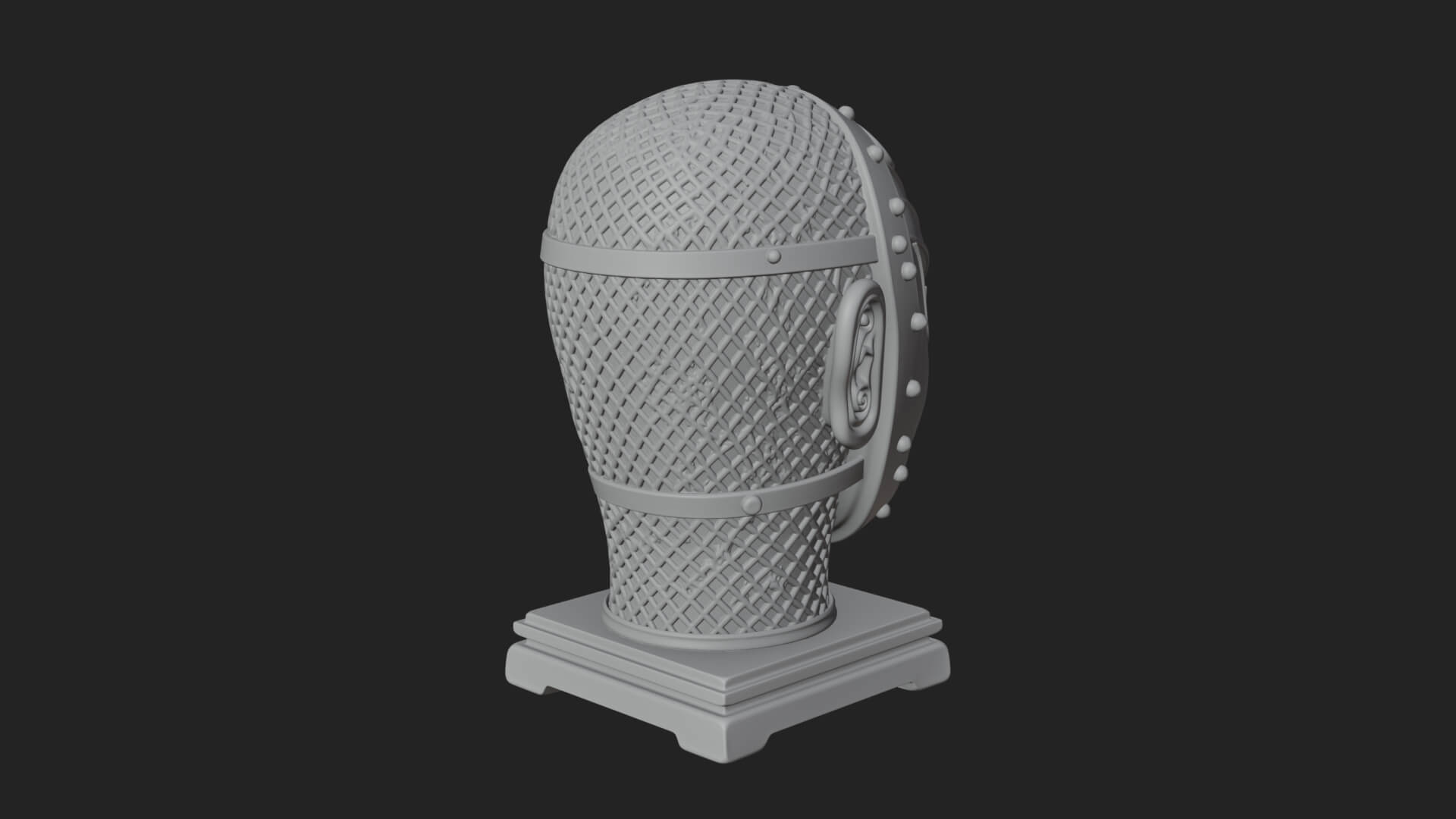 Opera Face Mask Statue Design 2 3D Print Model 3D Model