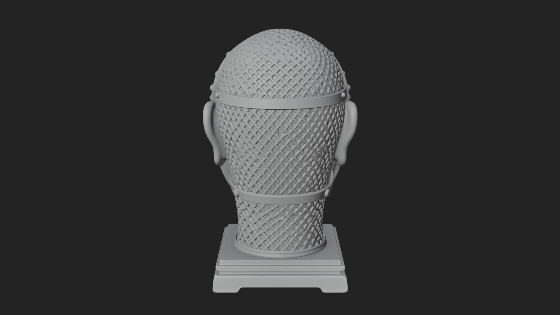 Opera Face Mask Statue Design 2 3D Print Model 3D Model