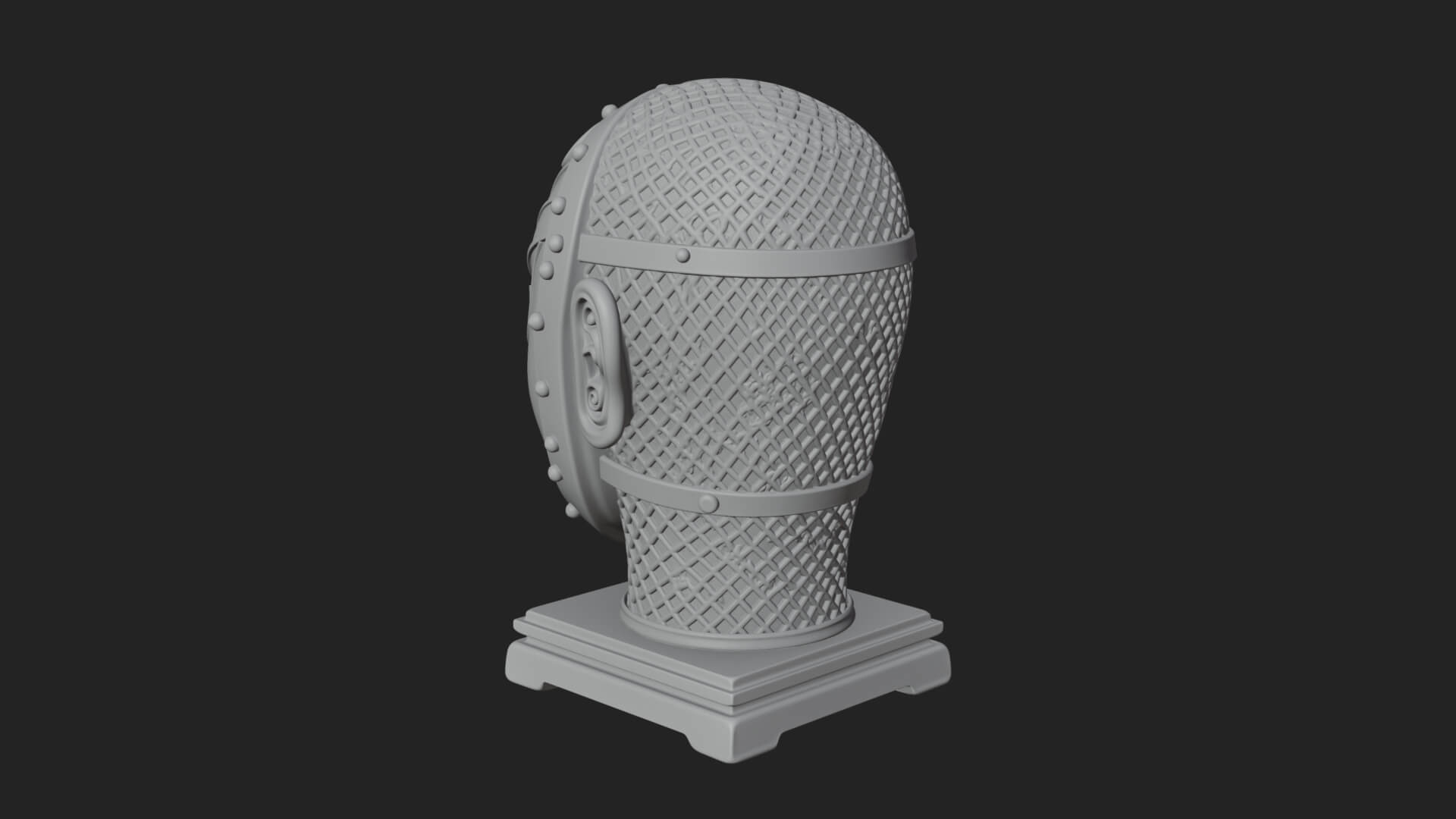 Opera Face Mask Statue Design 2 3D Print Model 3D Model