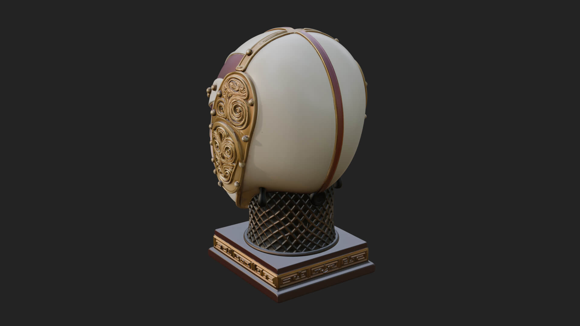 Opera Face Mask Statue Design 3 3D Print Model 3D Model