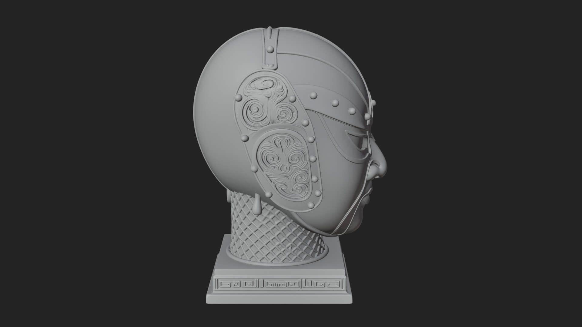 Opera Face Mask Statue Design 3 3D Print Model 3D Model