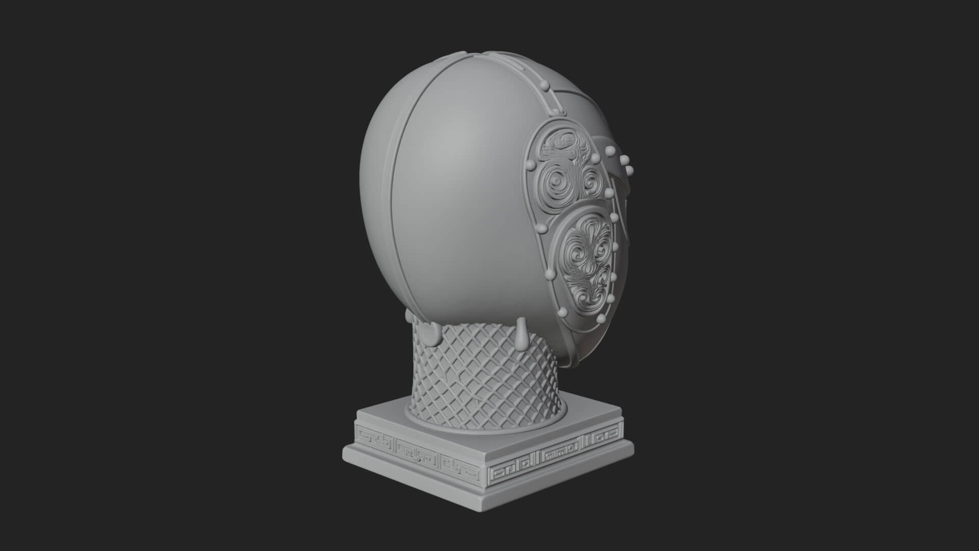 Opera Face Mask Statue Design 3 3D Print Model 3D Model
