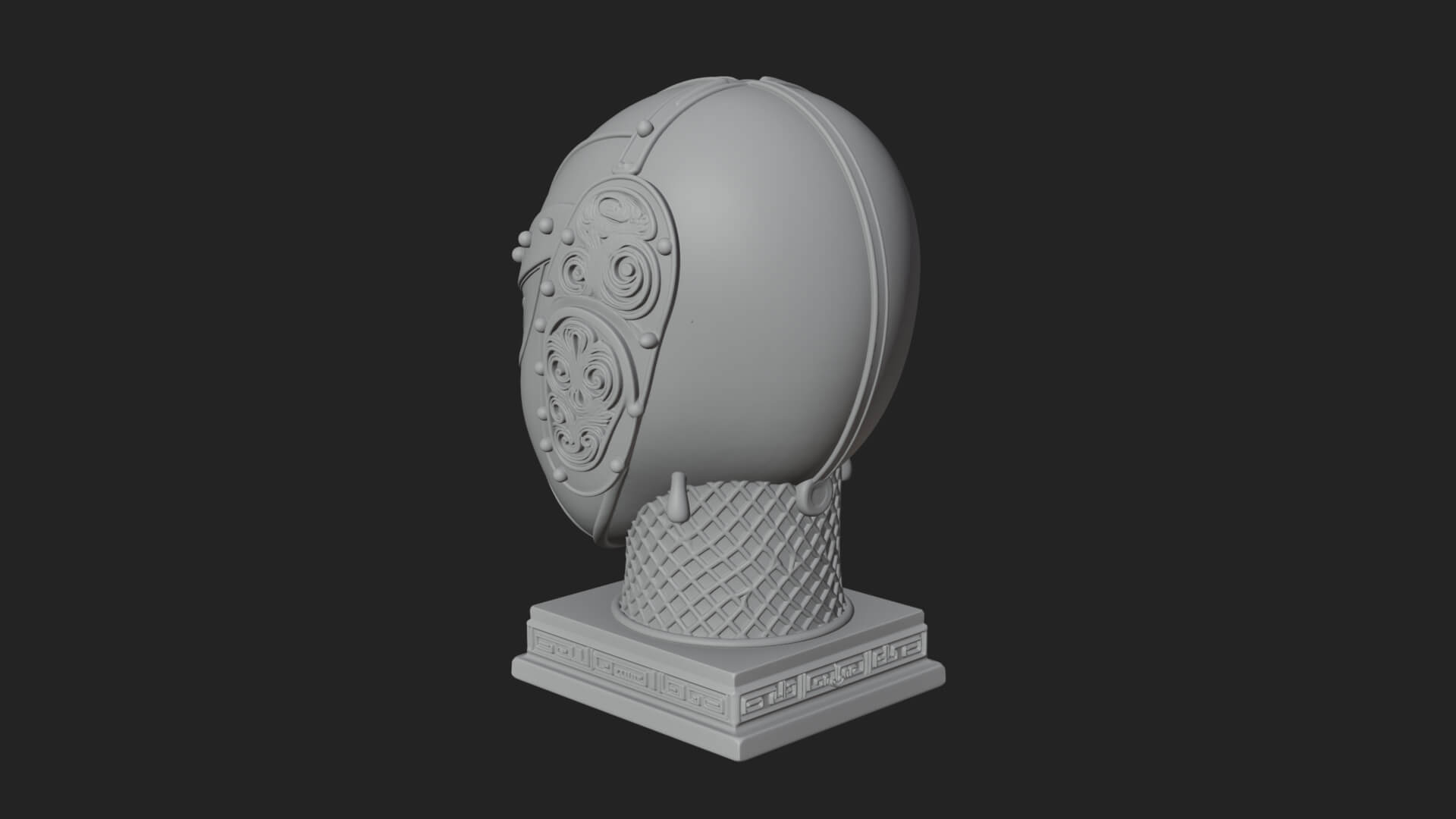 Opera Face Mask Statue Design 3 3D Print Model 3D Model