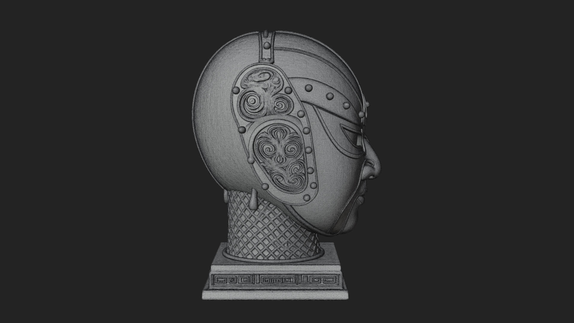 Opera Face Mask Statue Design 3 3D Print Model 3D Model