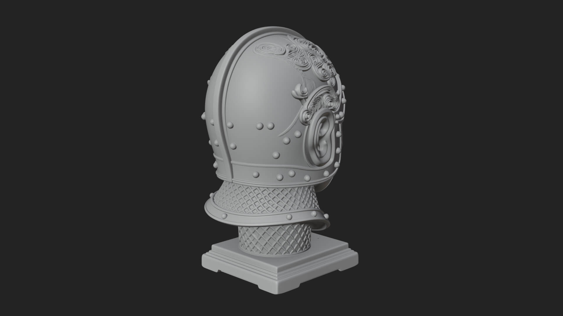 Opera Face Mask Statue Design 4 3D Print Model 3D Model