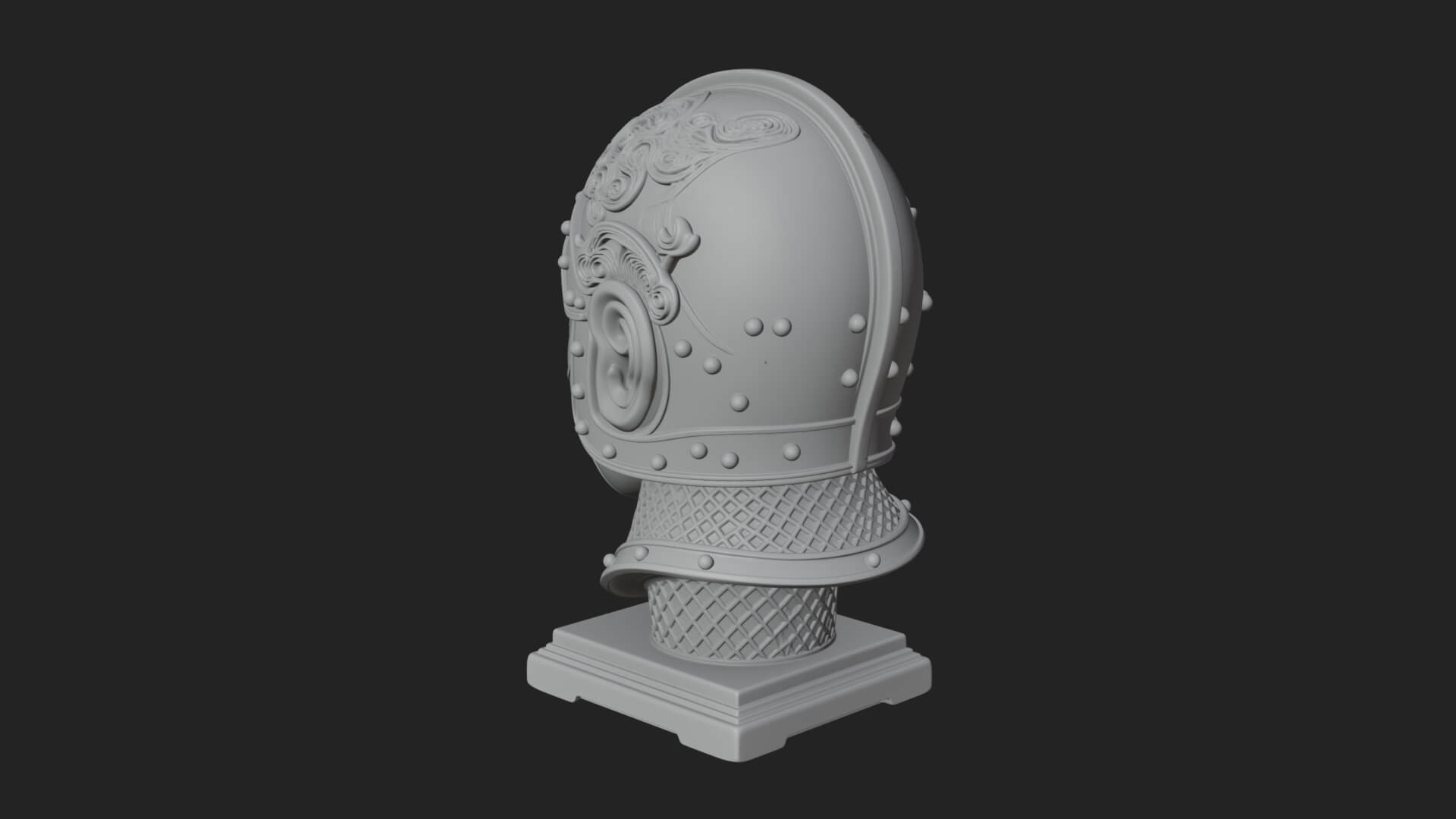 Opera Face Mask Statue Design 4 3D Print Model 3D Model