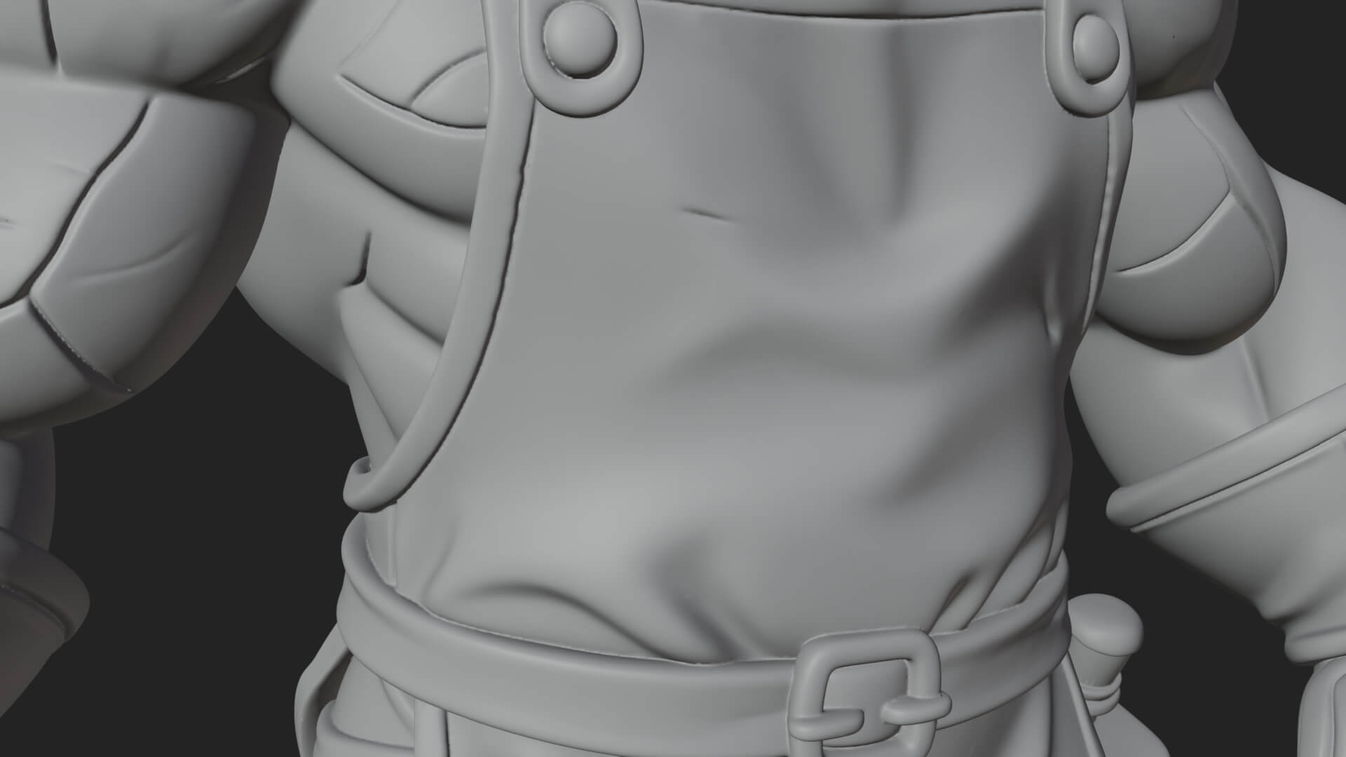Orc Blacksmith Statue Design 3 3D Print Model 3D Model