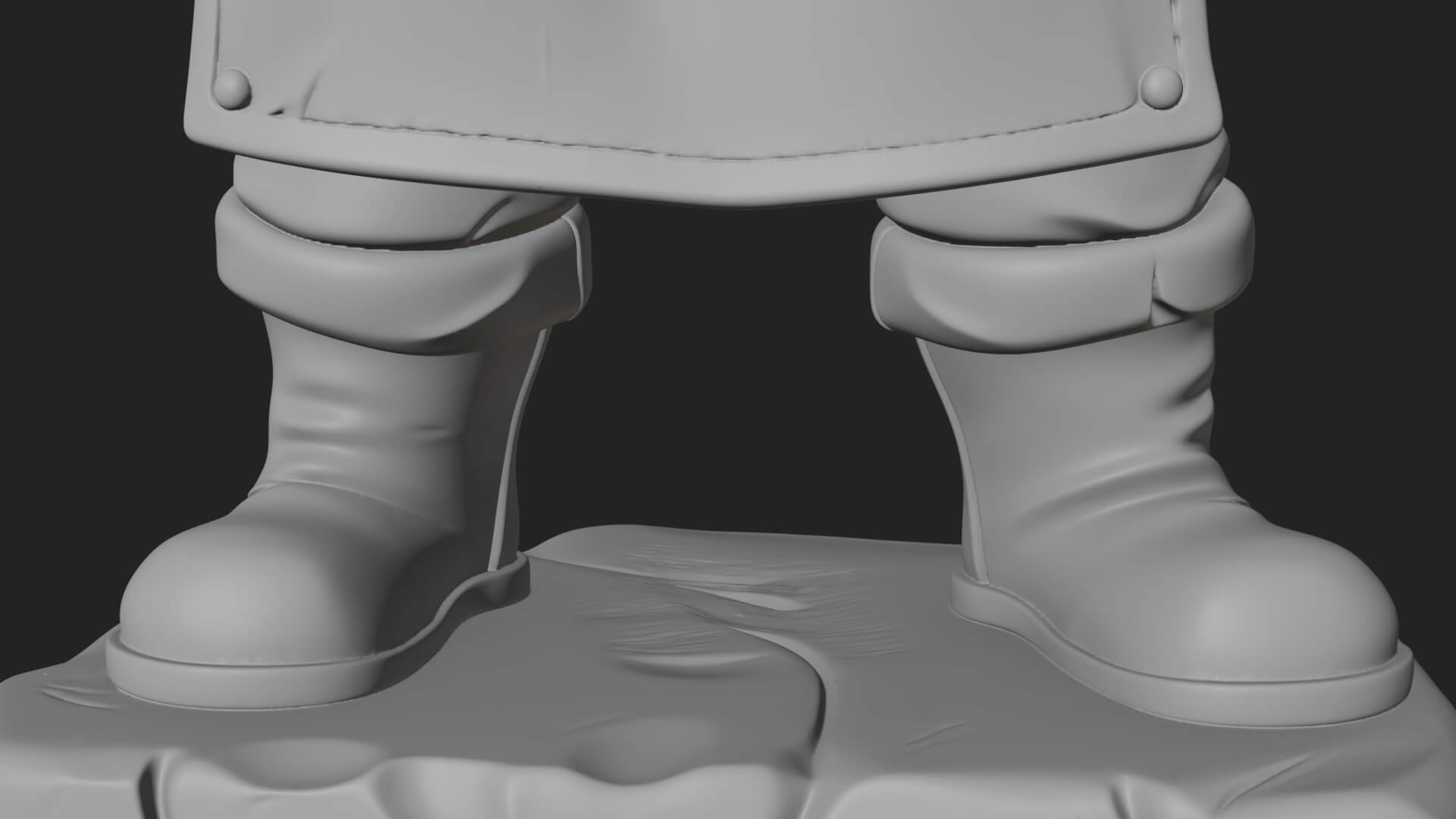 Orc Blacksmith Statue Design 4 3D Print Model 3D Model