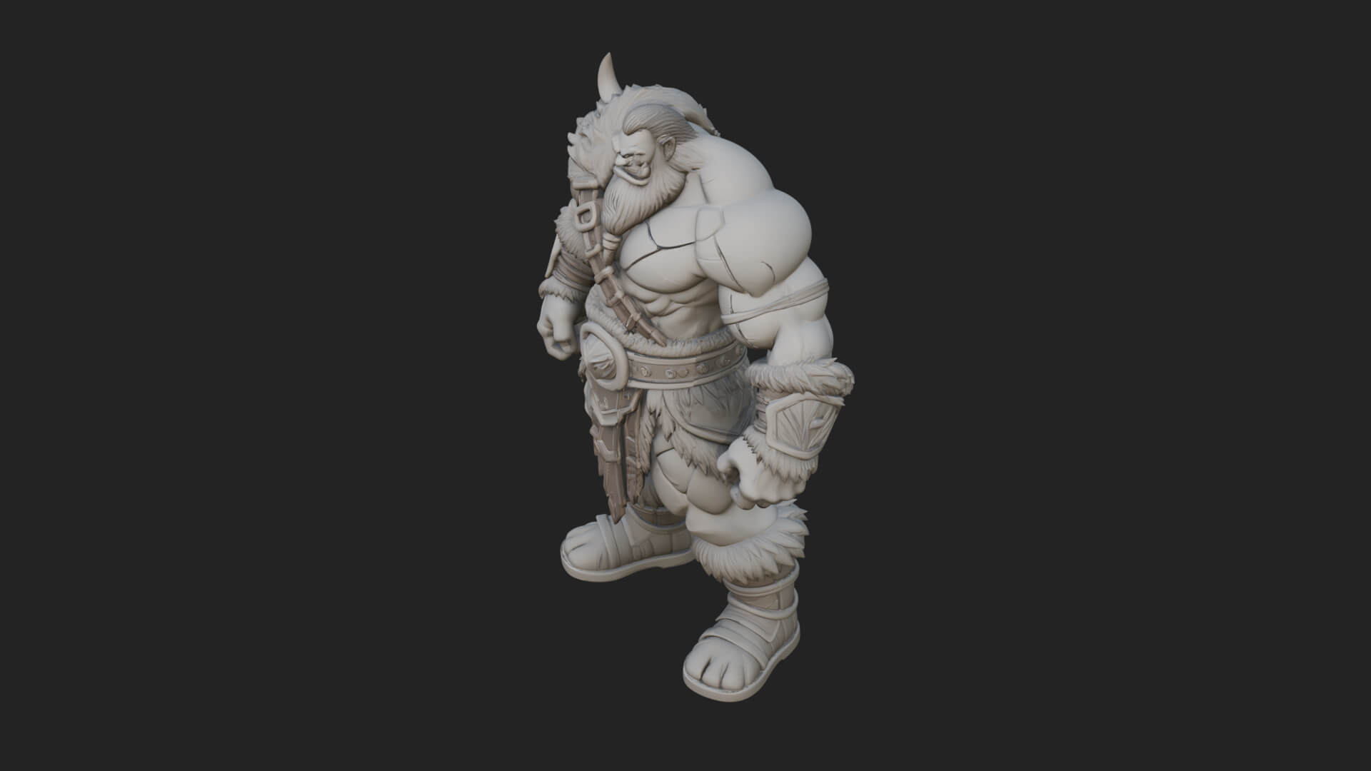 Orc Warrior Statue Design 2 3D Print Model 3D Model