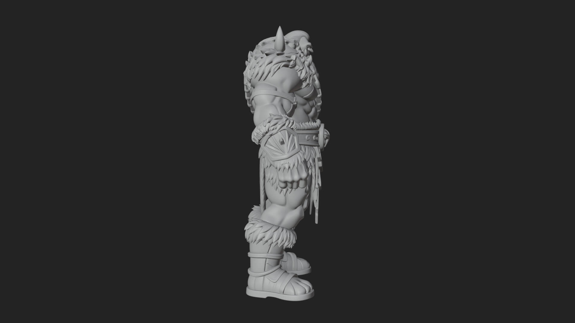 Orc Warrior Statue Design 2 3D Print Model 3D Model