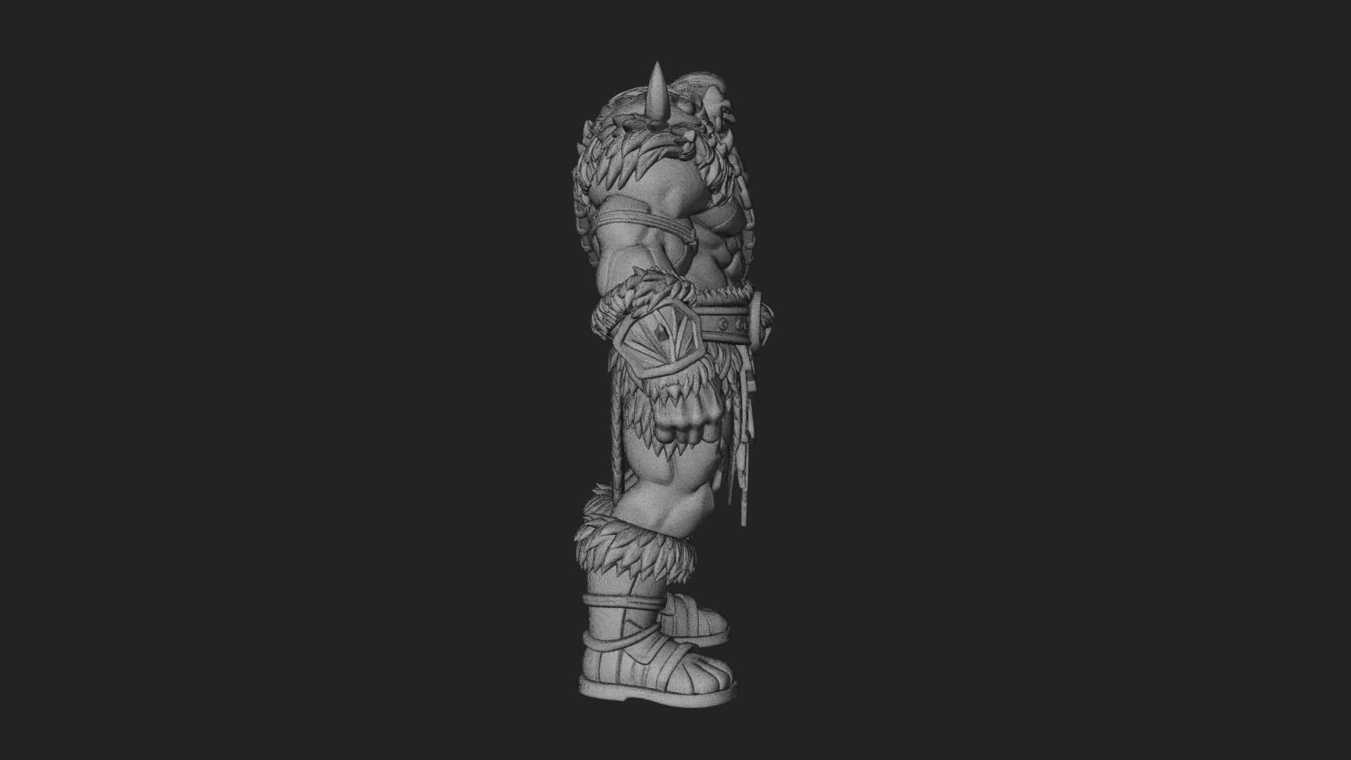 Orc Warrior Statue Design 2 3D Print Model 3D Model