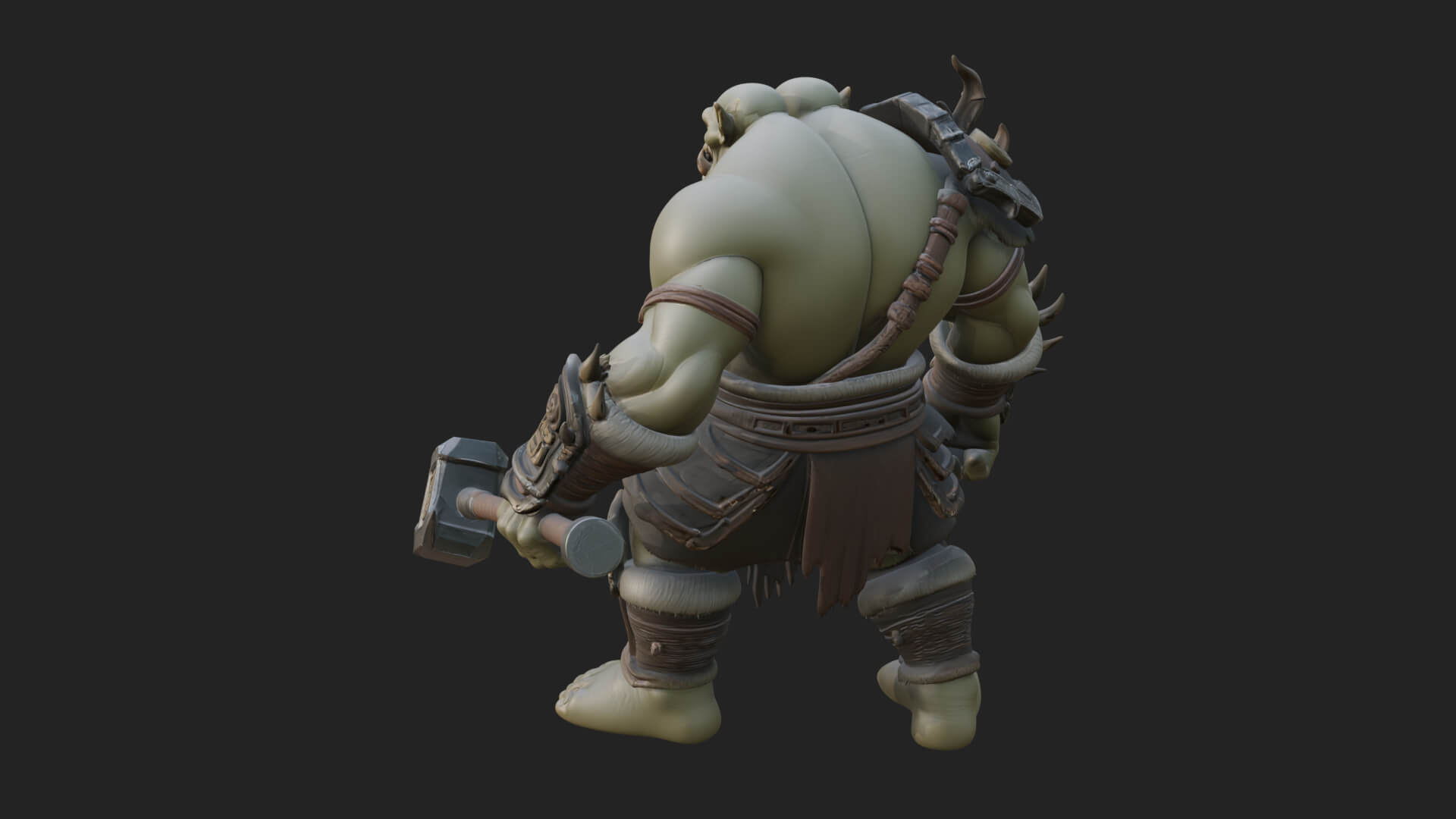 Orc Warrior Statue Design 3 3D Print Model 3D Model