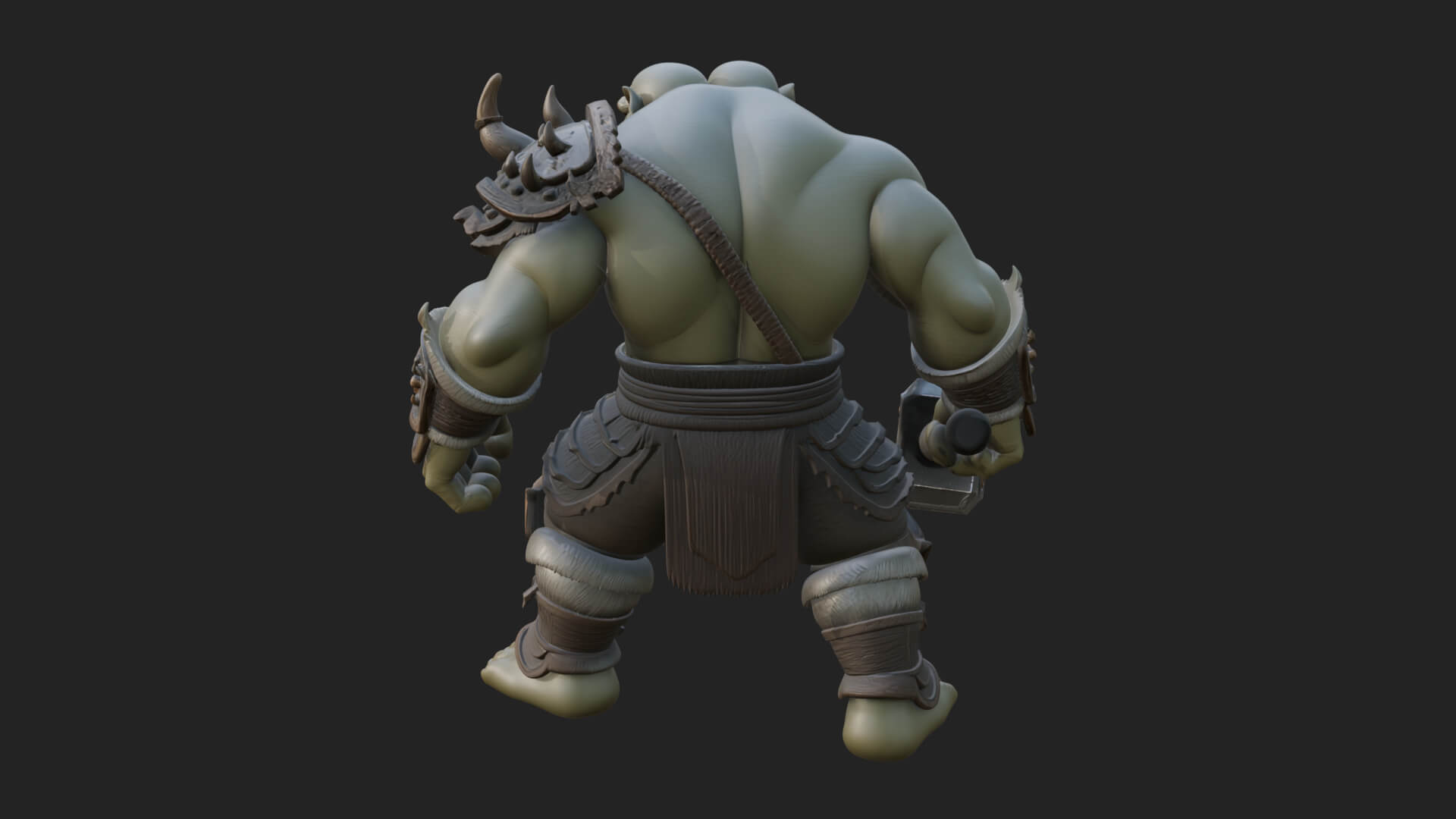 Orc Warrior Statue Design 5 3D Print Model 3D Model
