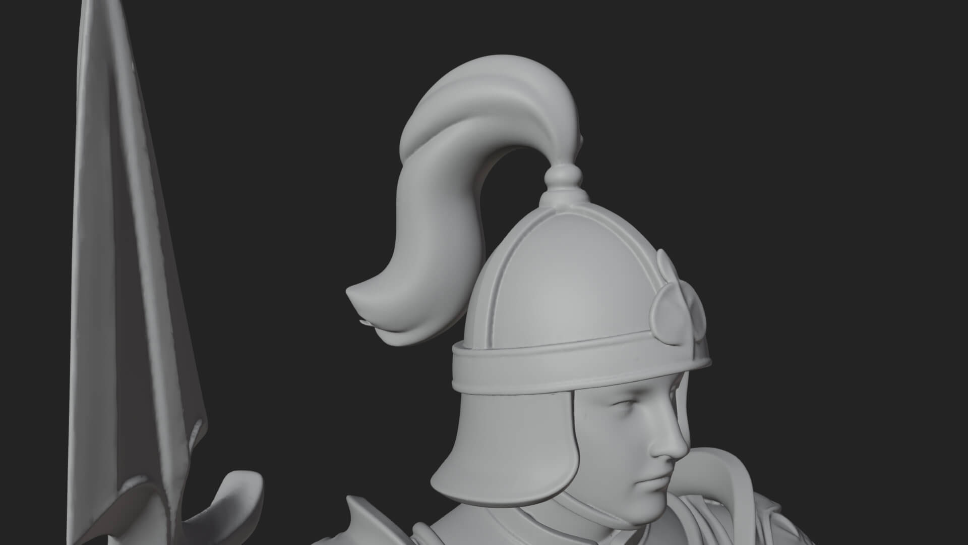 Oriental Armored Guard Statue Design 2 3D Print Model 3D Model