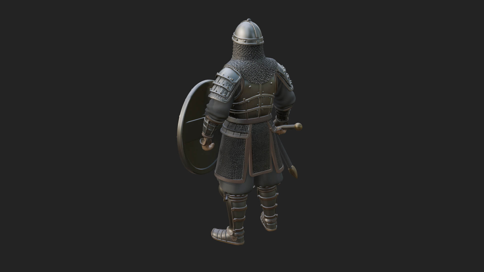 Oriental Armored Guard Statue Design 3 3D Print Model 3D Model