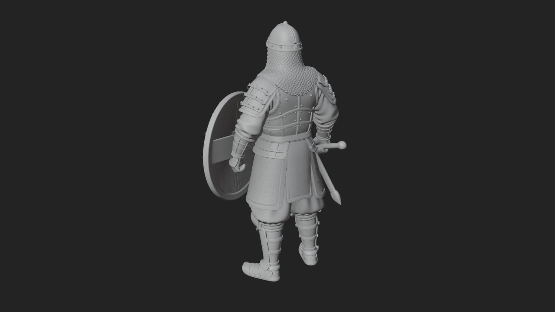Oriental Armored Guard Statue Design 3 3D Print Model 3D Model
