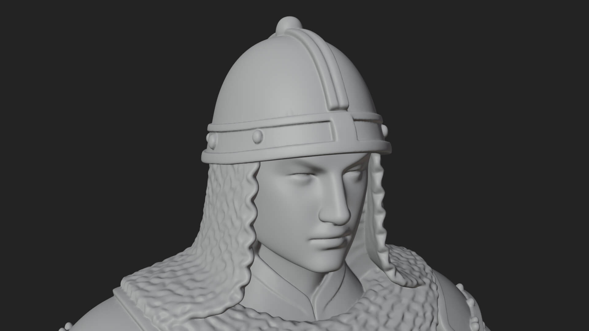 Oriental Armored Guard Statue Design 3 3D Print Model 3D Model