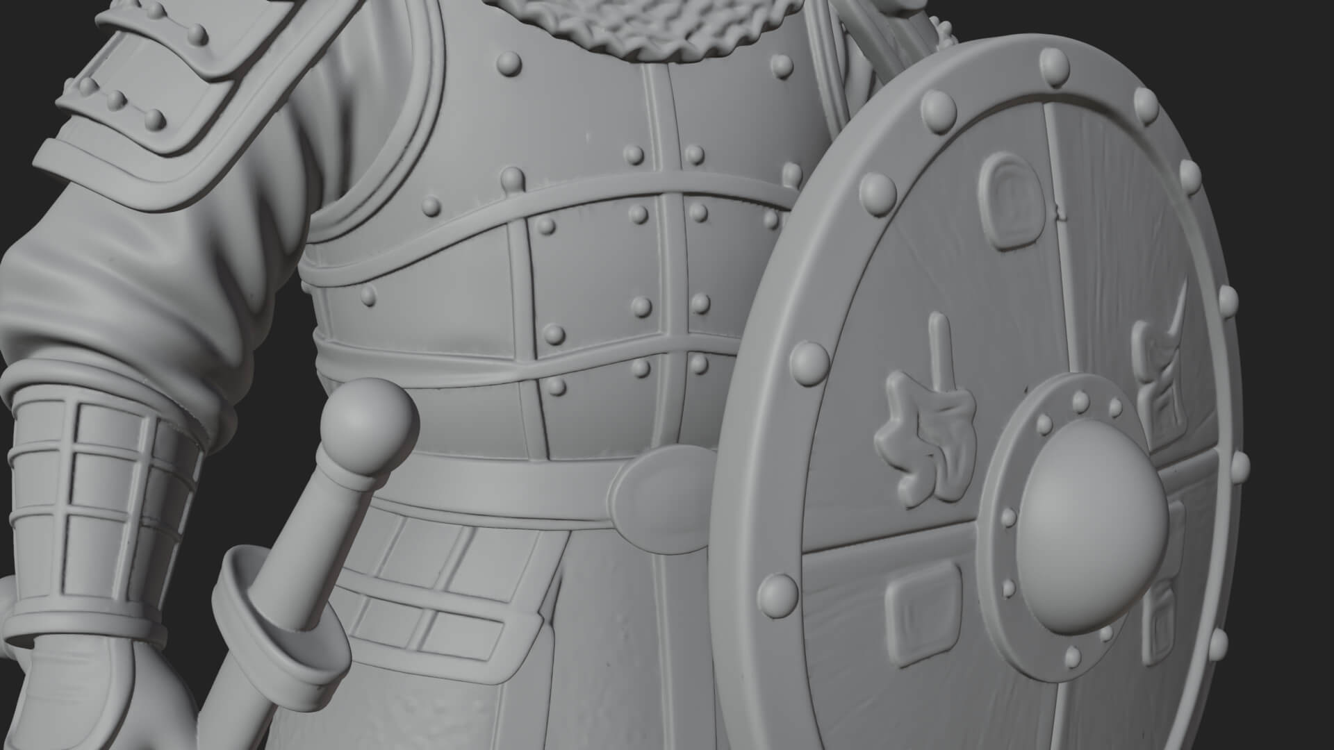 Oriental Armored Guard Statue Design 3 3D Print Model 3D Model