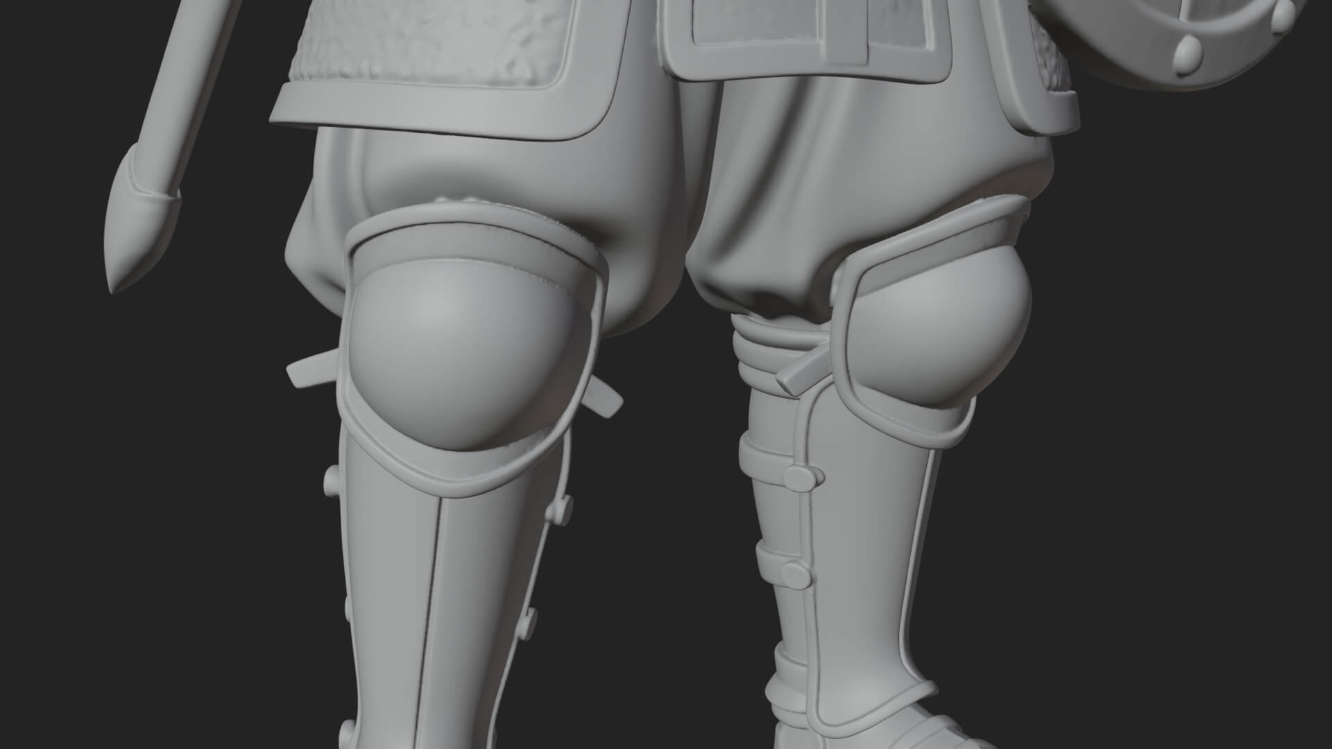 Oriental Armored Guard Statue Design 3 3D Print Model 3D Model