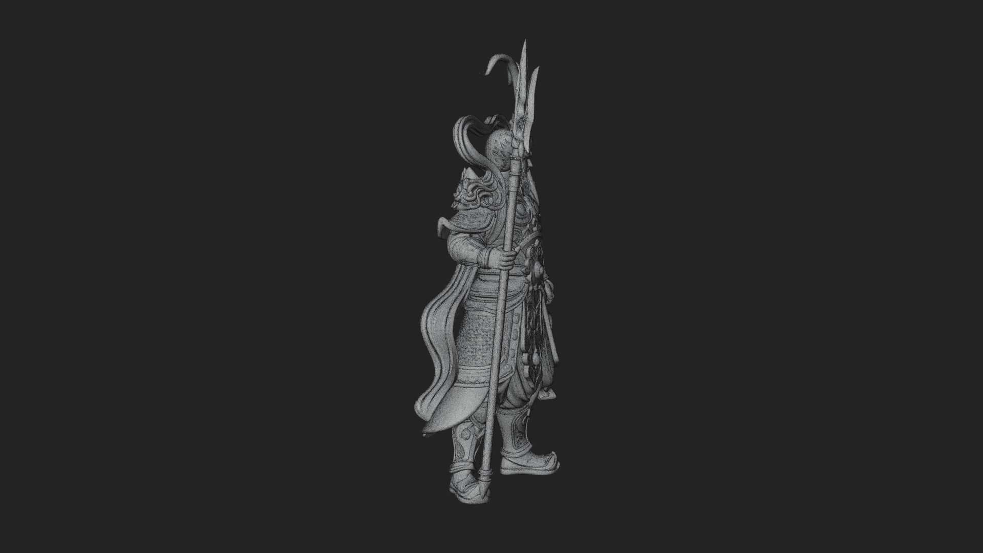 Oriental Armored Guard Statue Design 7 3D Print Model 3D Model