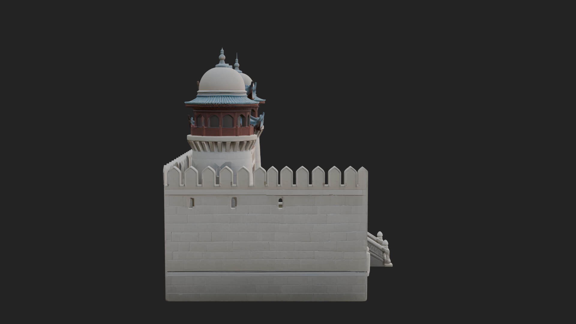 Oriental City Gate Design 7 3D Print Model 3D Model