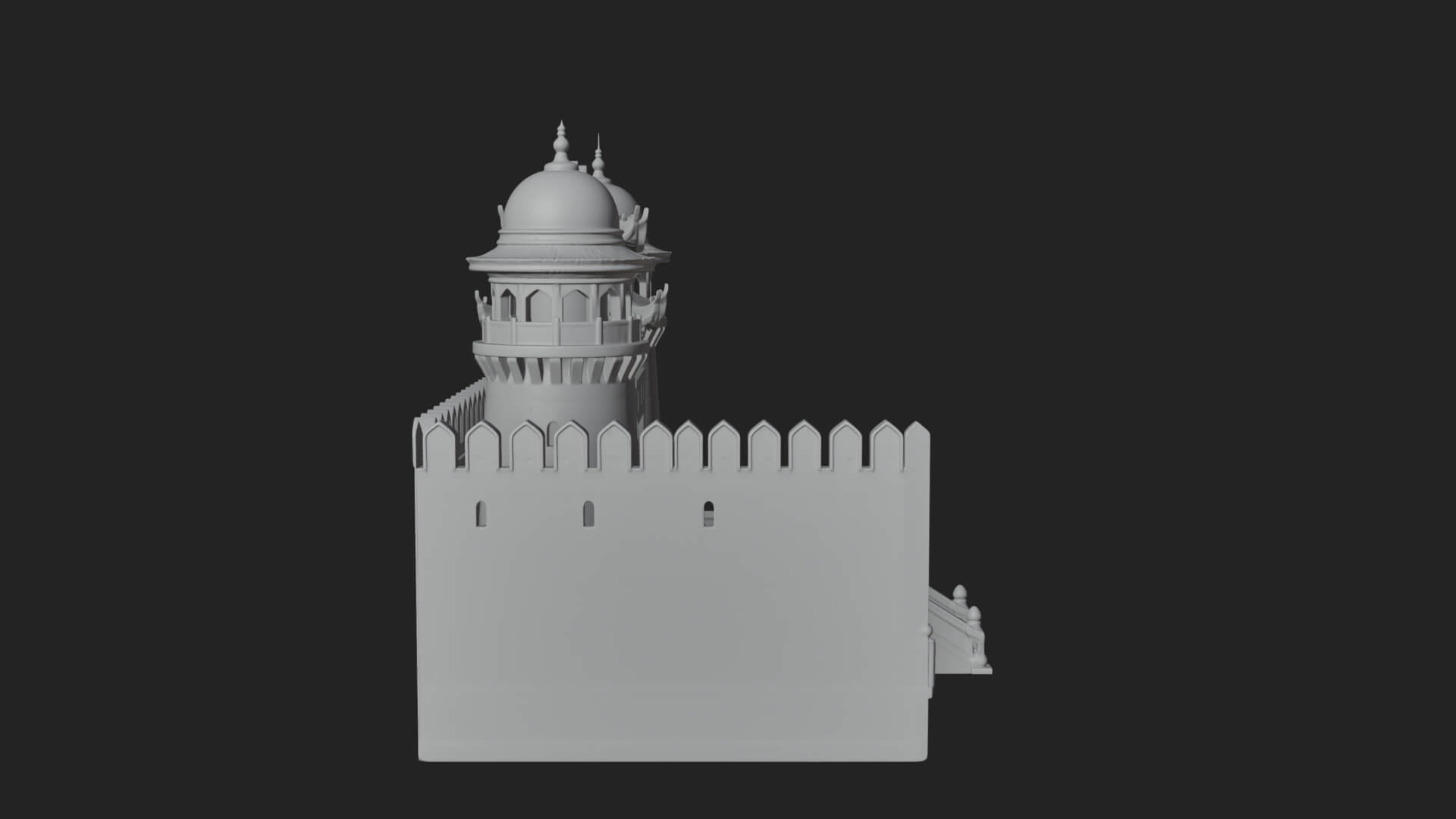 Oriental City Gate Design 7 3D Print Model 3D Model