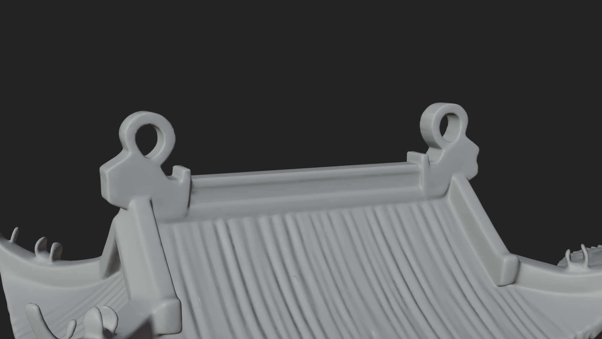 Oriental City Gate Design 7 3D Print Model 3D Model
