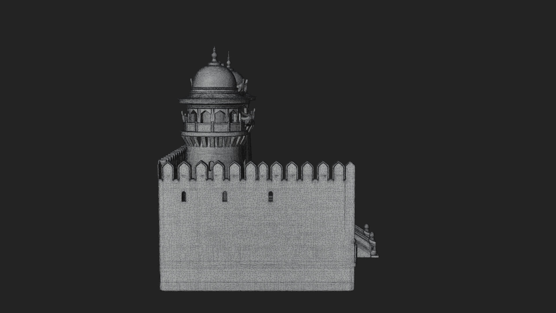 Oriental City Gate Design 7 3D Print Model 3D Model
