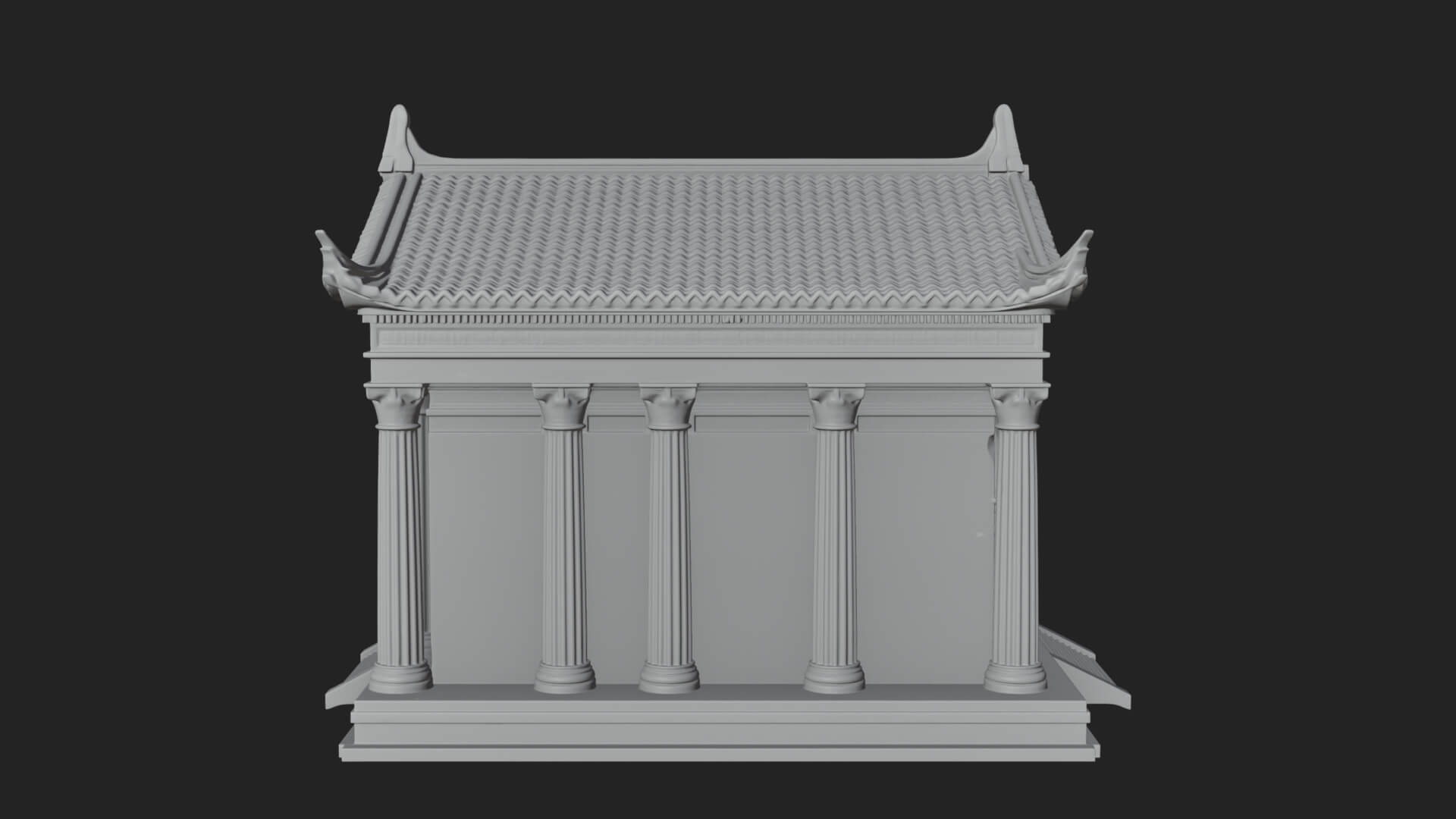 Oriental Colonnade Temple Design 1 3D Print Model 3D Model