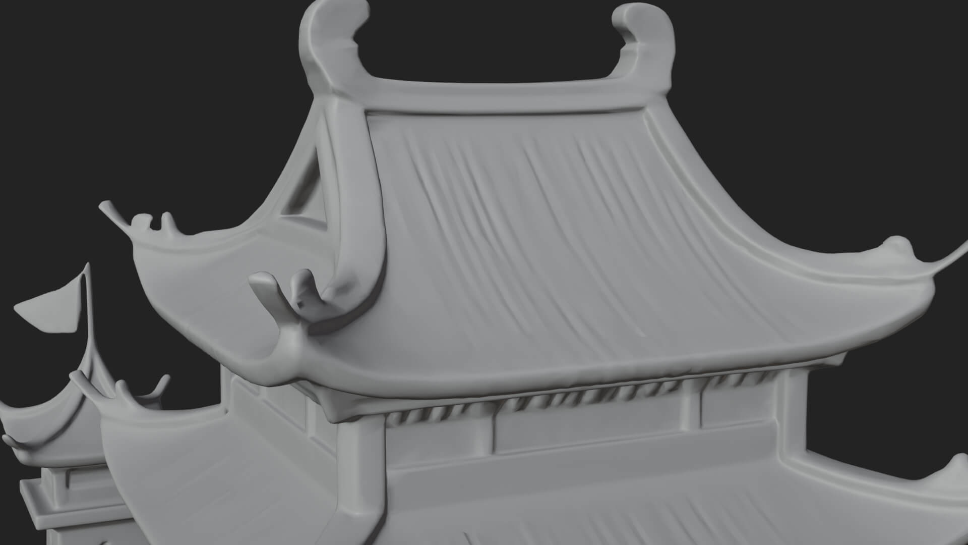 Oriental Fortress Castle Design 1 3d Print Model 3D Model