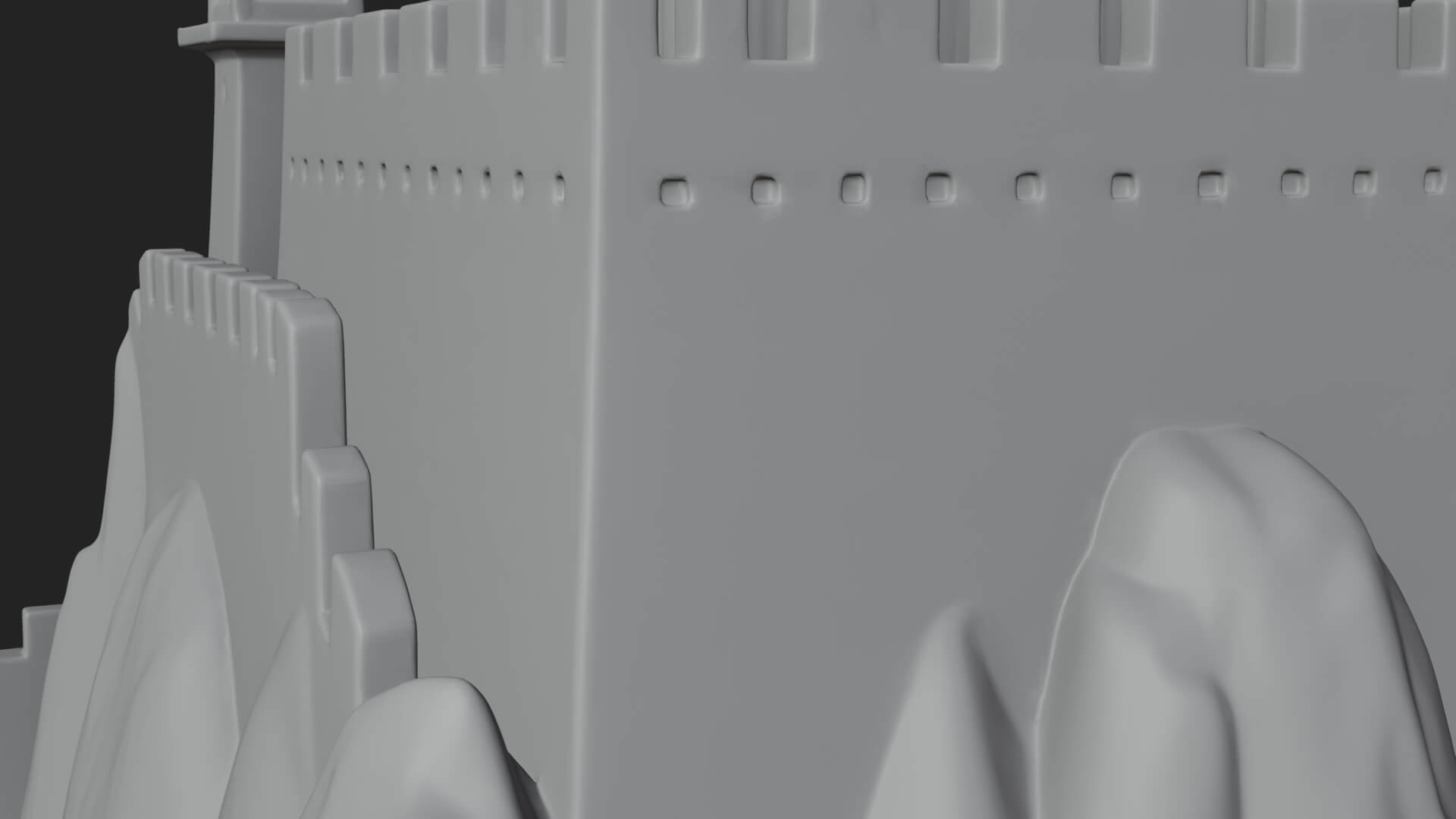 Oriental Fortress Castle Design 1 3d Print Model 3D Model