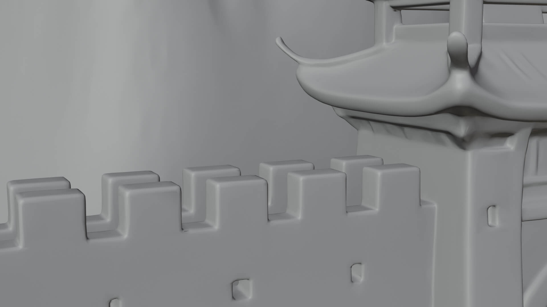 Oriental Fortress Castle Design 1 3d Print Model 3D Model