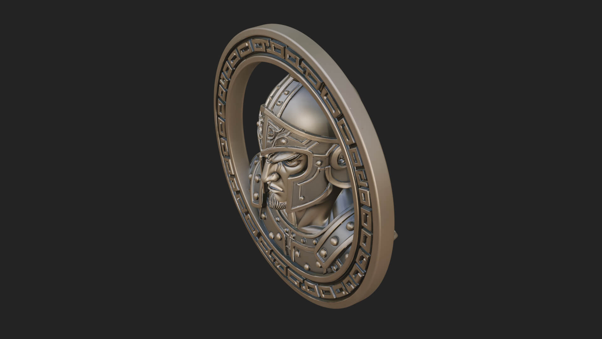 Oriental General Oval Plaque Design 1 3D Print Model 3D Model