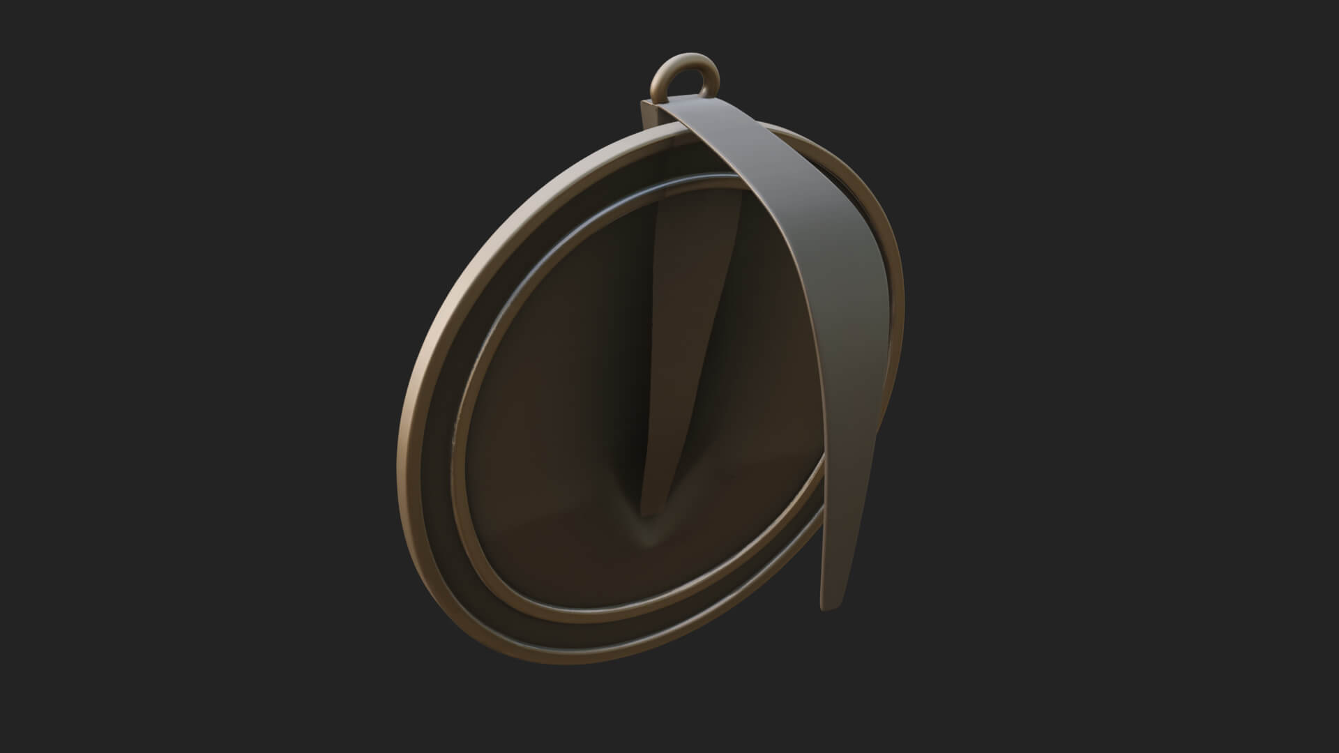 Oriental General Oval Plaque Design 2 3D Print Model 3D Model