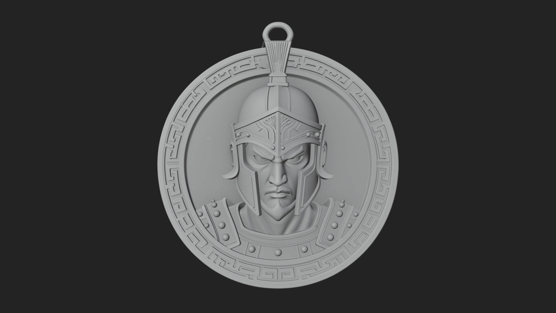 Oriental General Oval Plaque Design 2 3D Print Model 3D Model