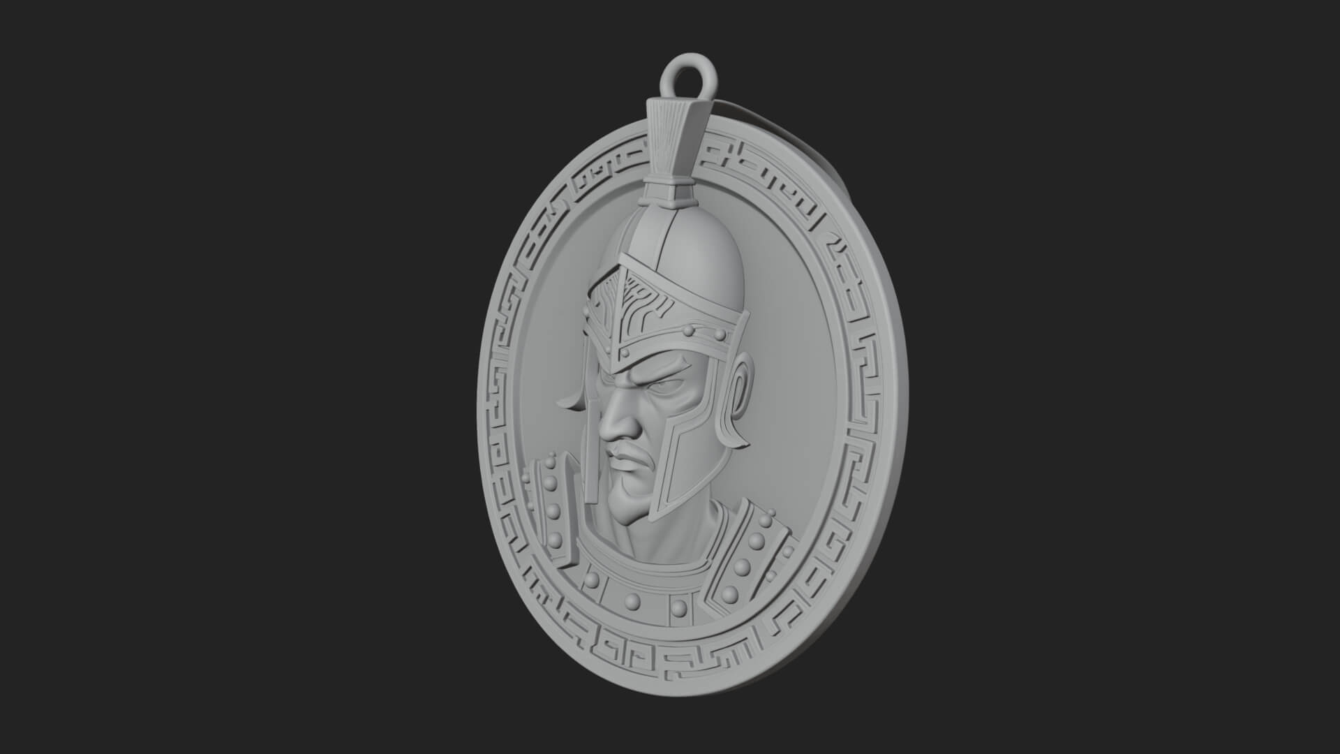 Oriental General Oval Plaque Design 2 3D Print Model 3D Model