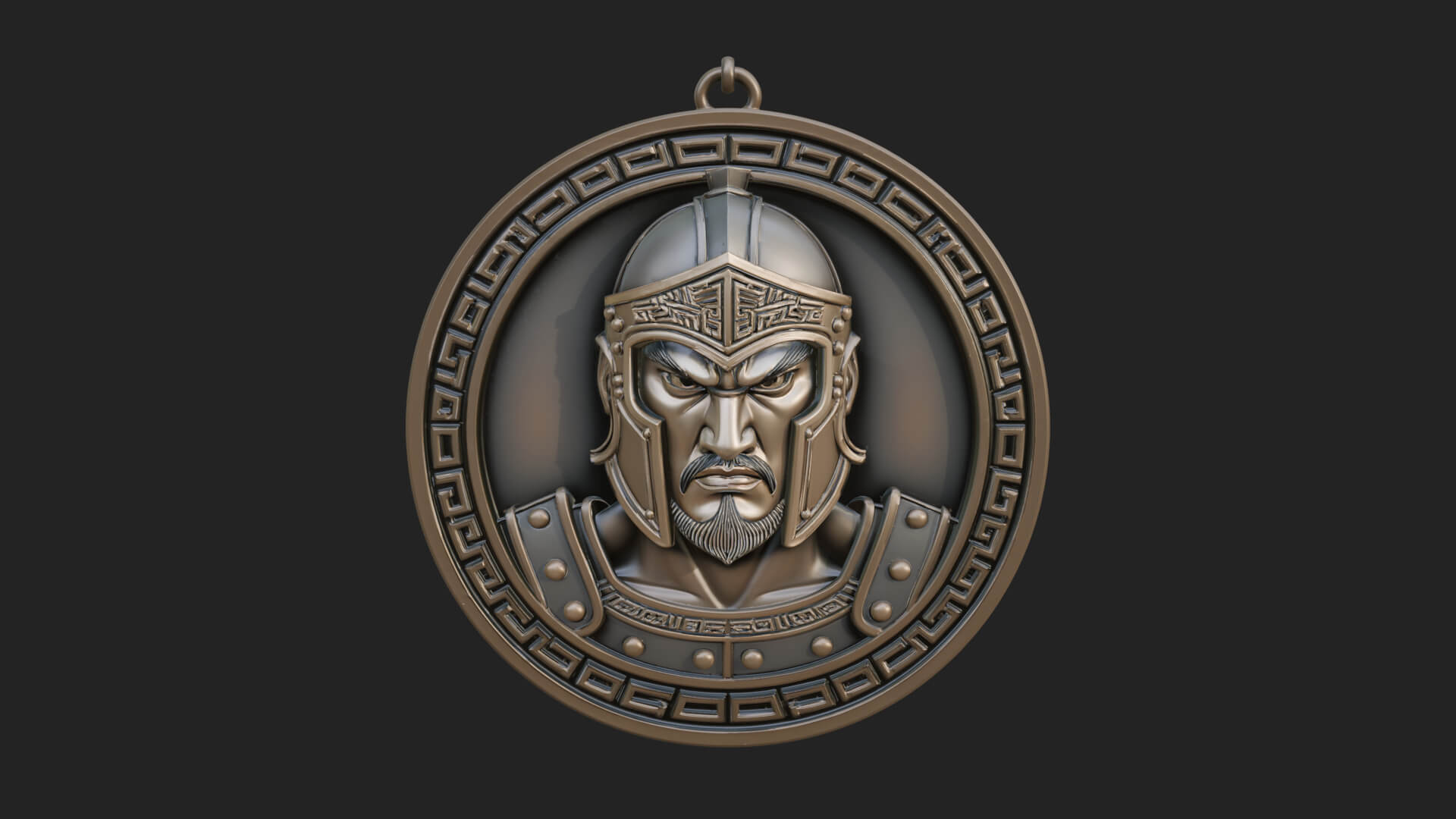 Oriental General Oval Plaque Design 3 3D Print Model 3D Model
