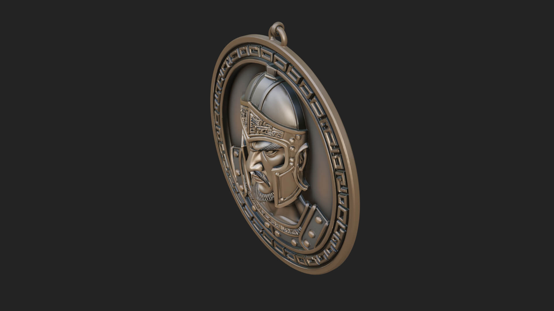 Oriental General Oval Plaque Design 3 3D Print Model 3D Model