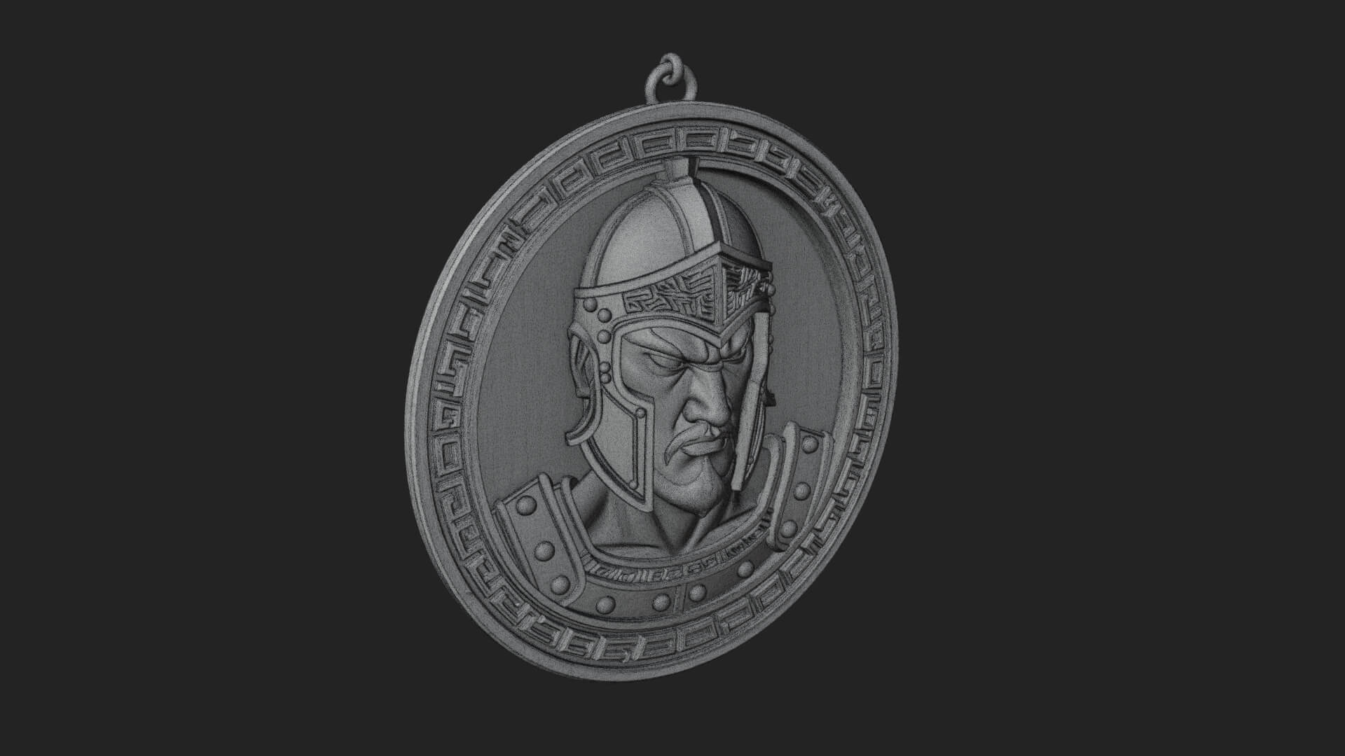 Oriental General Oval Plaque Design 3 3D Print Model 3D Model
