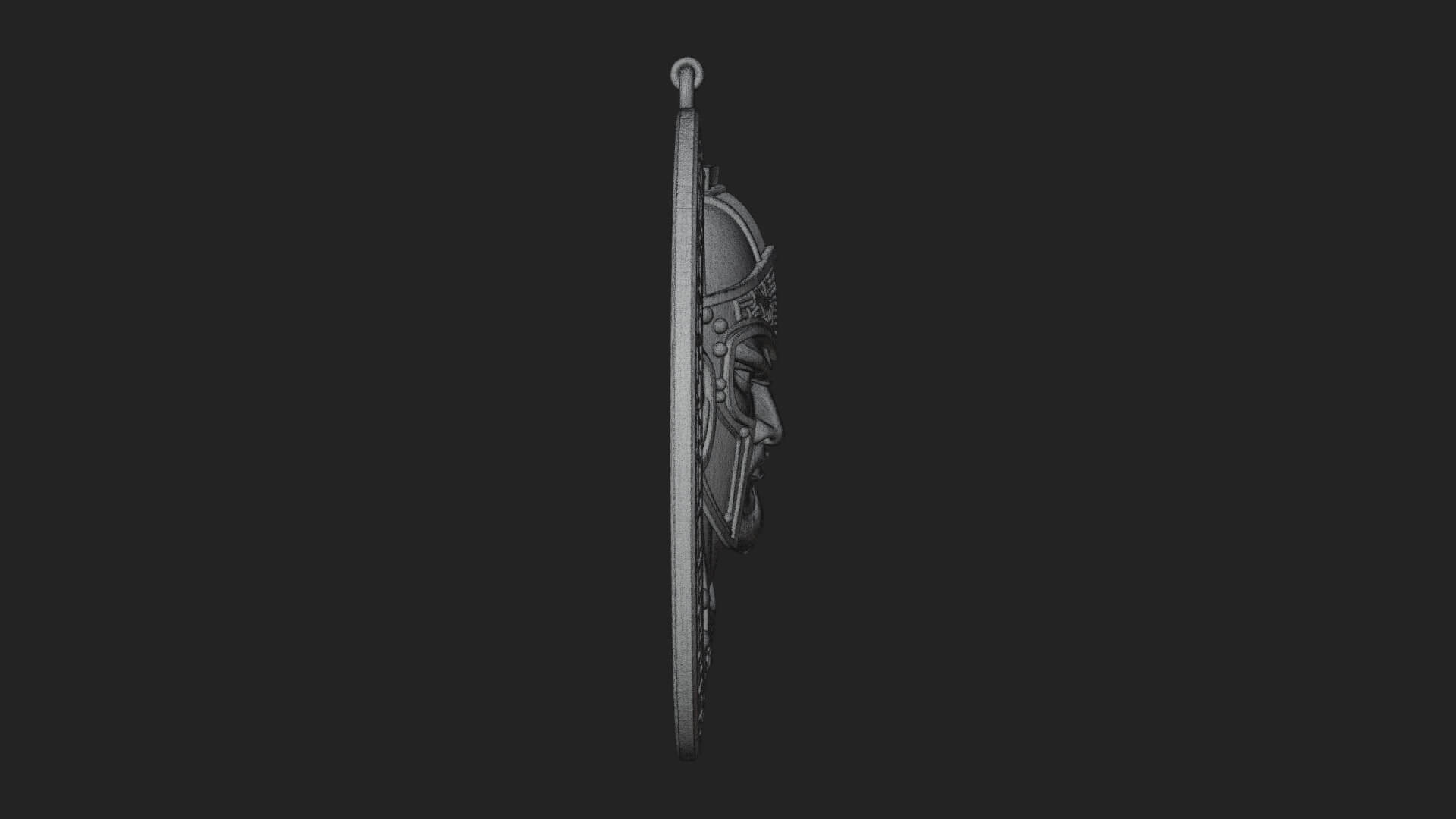 Oriental General Oval Plaque Design 3 3D Print Model 3D Model