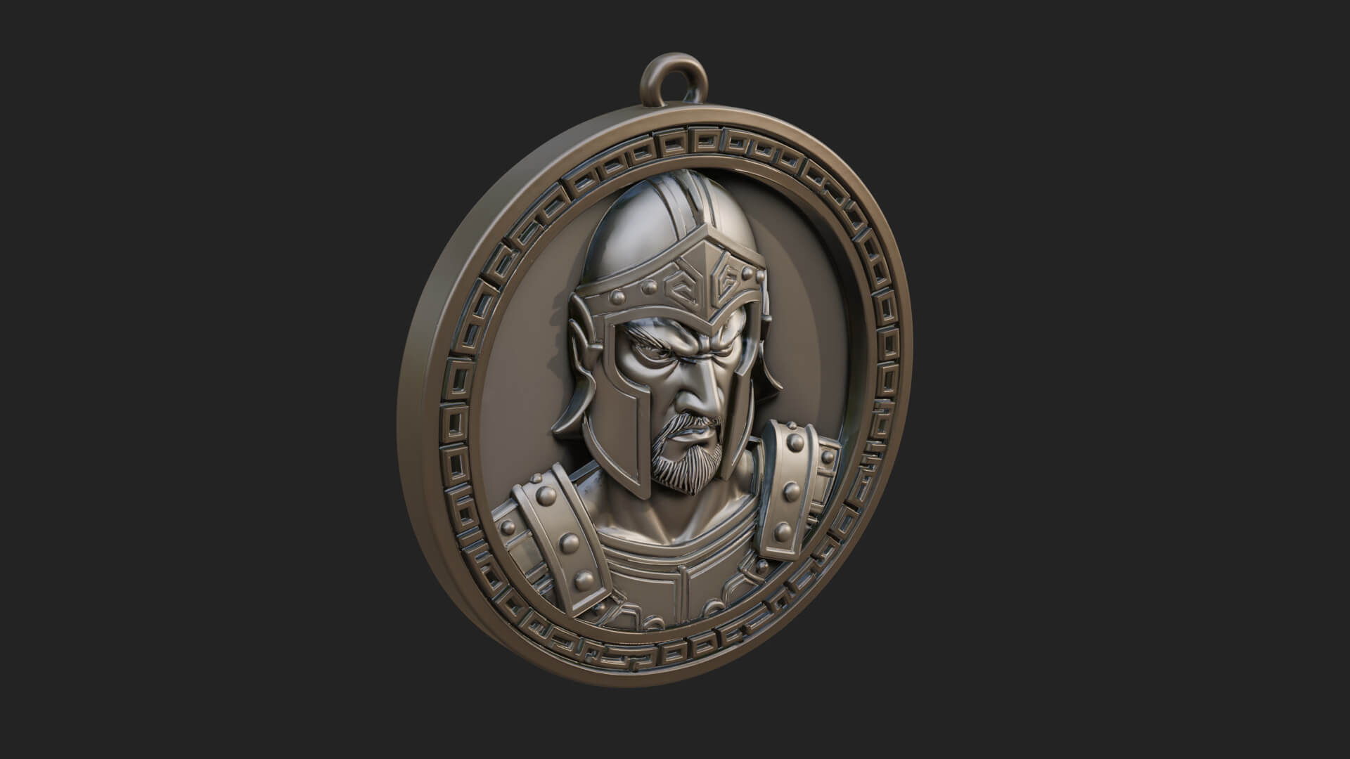 Oriental General Oval Plaque Design 4 3D Print Model 3D Model