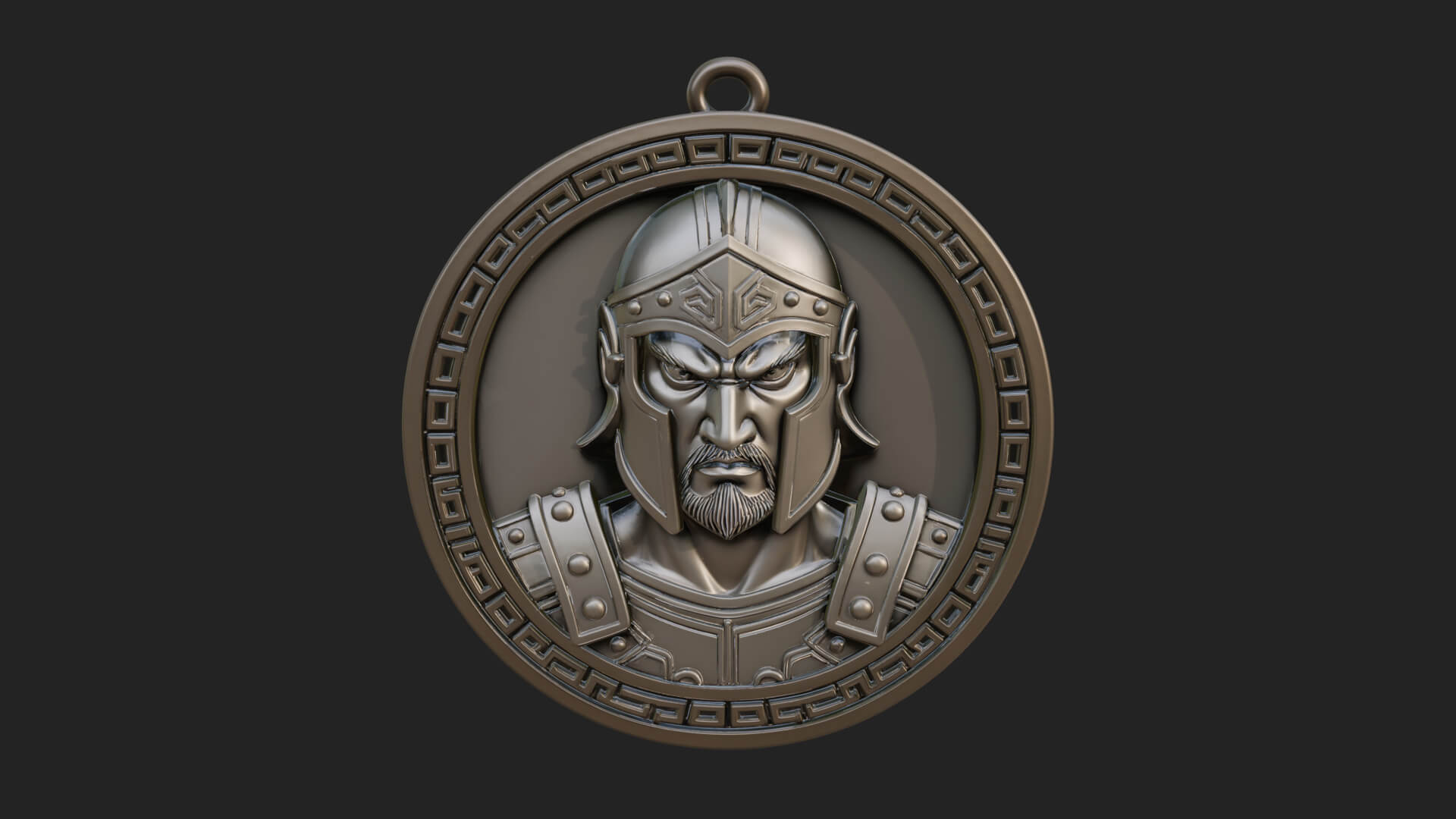Oriental General Oval Plaque Design 4 3D Print Model 3D Model