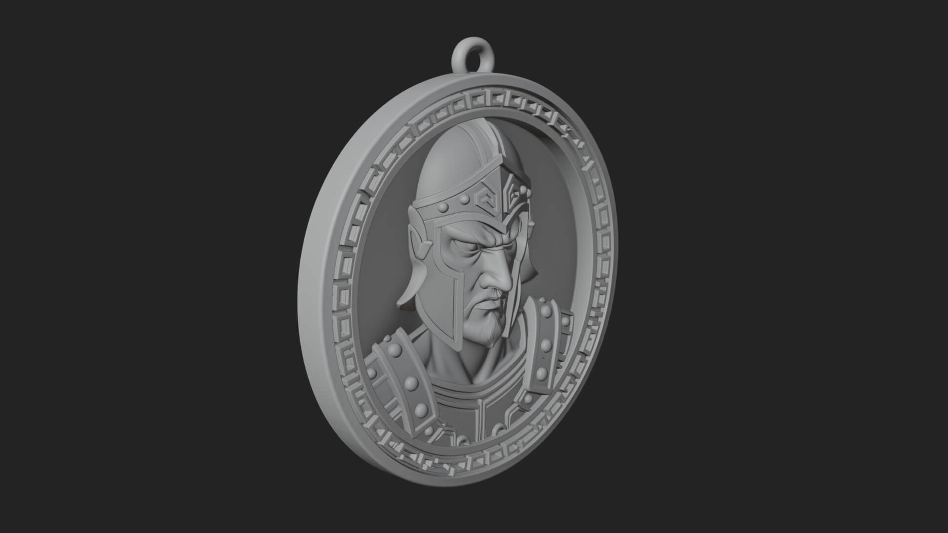 Oriental General Oval Plaque Design 4 3D Print Model 3D Model