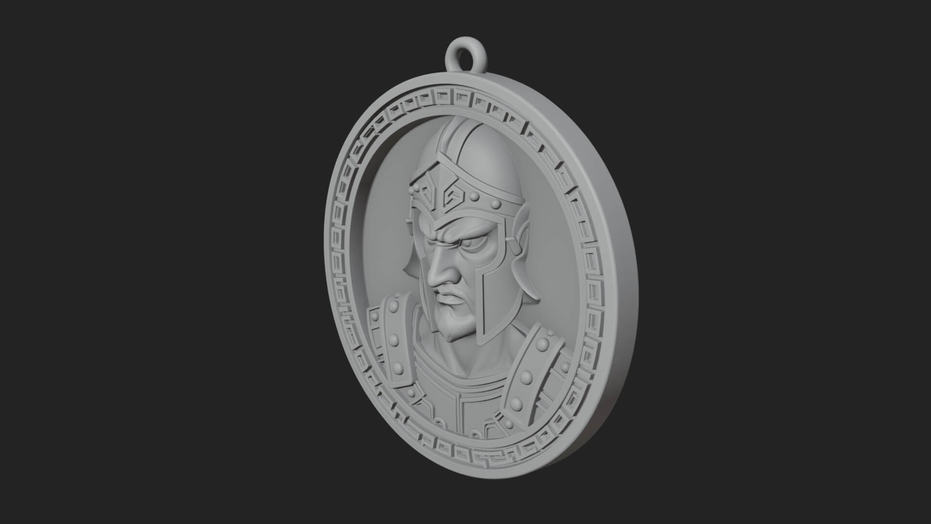 Oriental General Oval Plaque Design 4 3D Print Model 3D Model