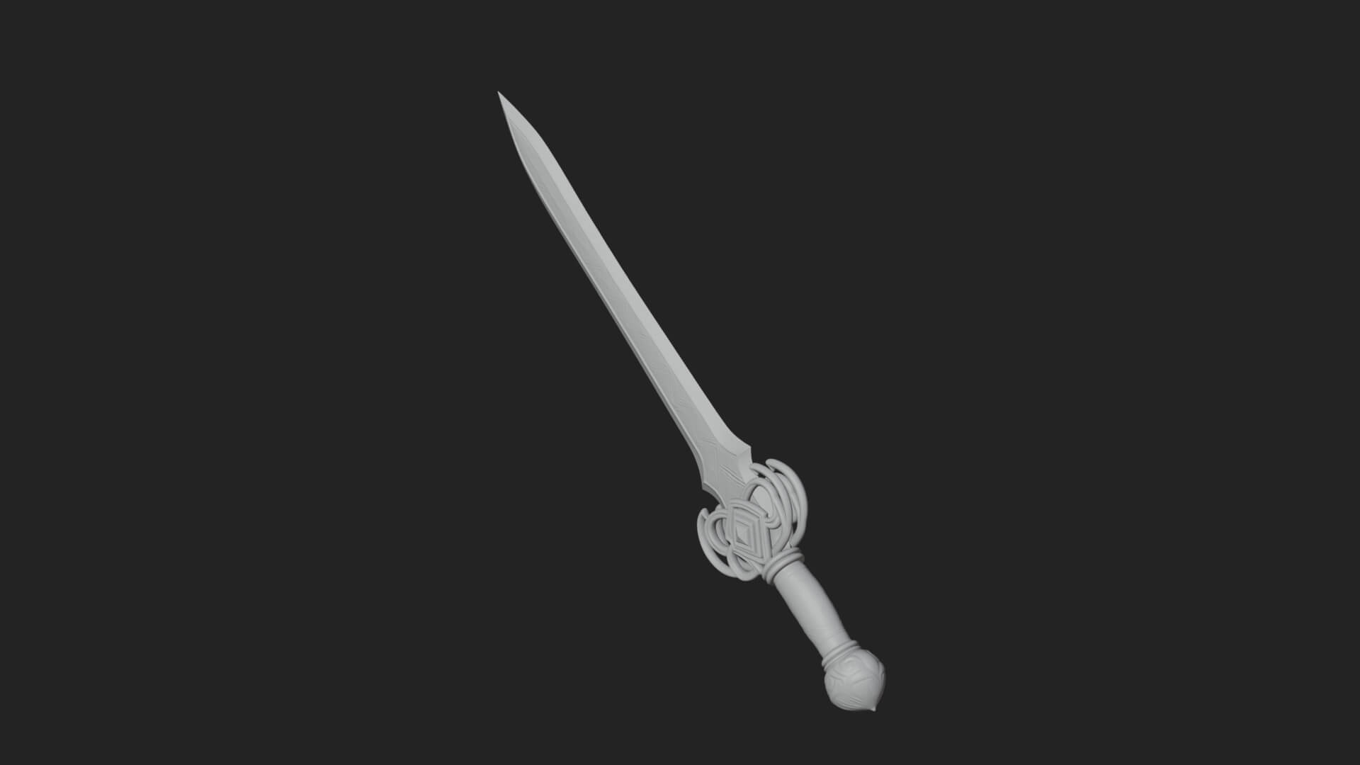 Oriental Katana Sword Model Design 1 3D Print Model 3D Model