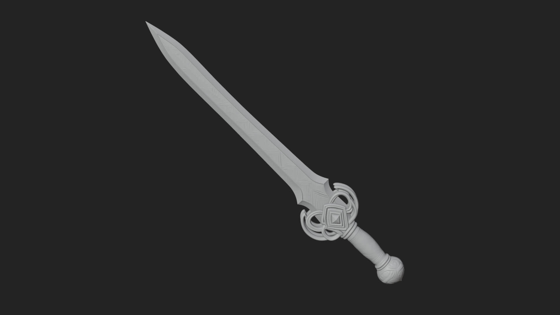 Oriental Katana Sword Model Design 1 3D Print Model 3D Model