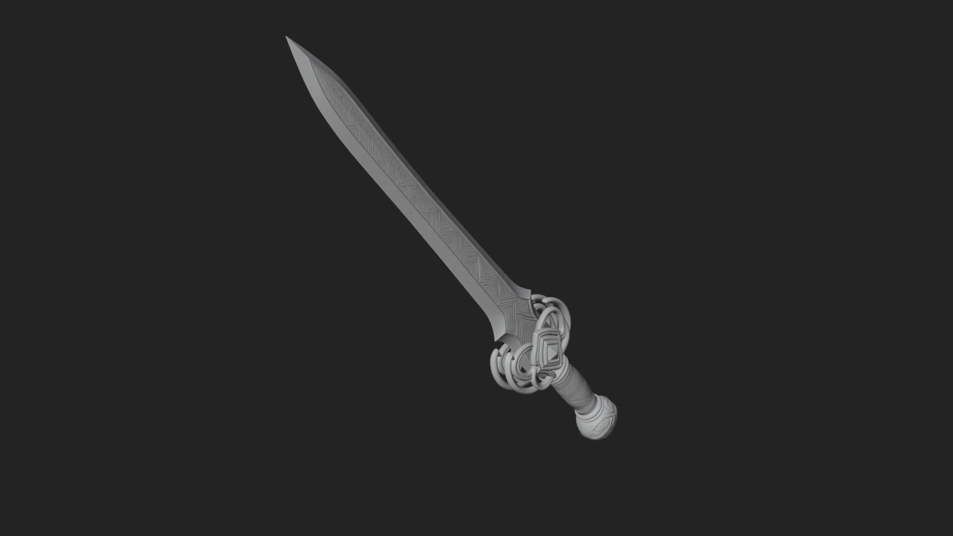 Oriental Katana Sword Model Design 1 3D Print Model 3D Model